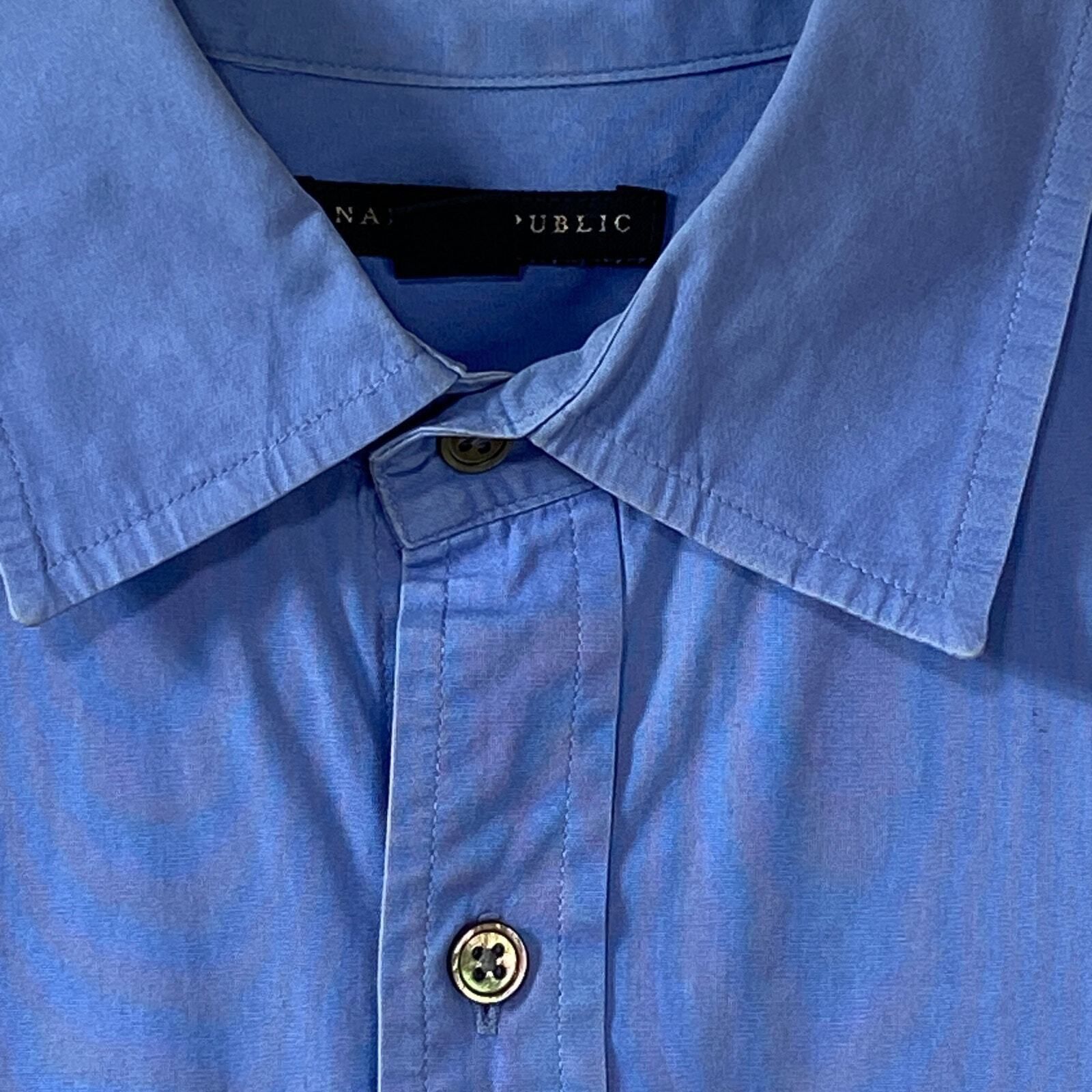 Banana Republic Banana Republic Black Label Men's Blue Button-Down Shirt Size Large Preppy Polo Size US L / EU 52-54 / 3 - 8 Thumbnail