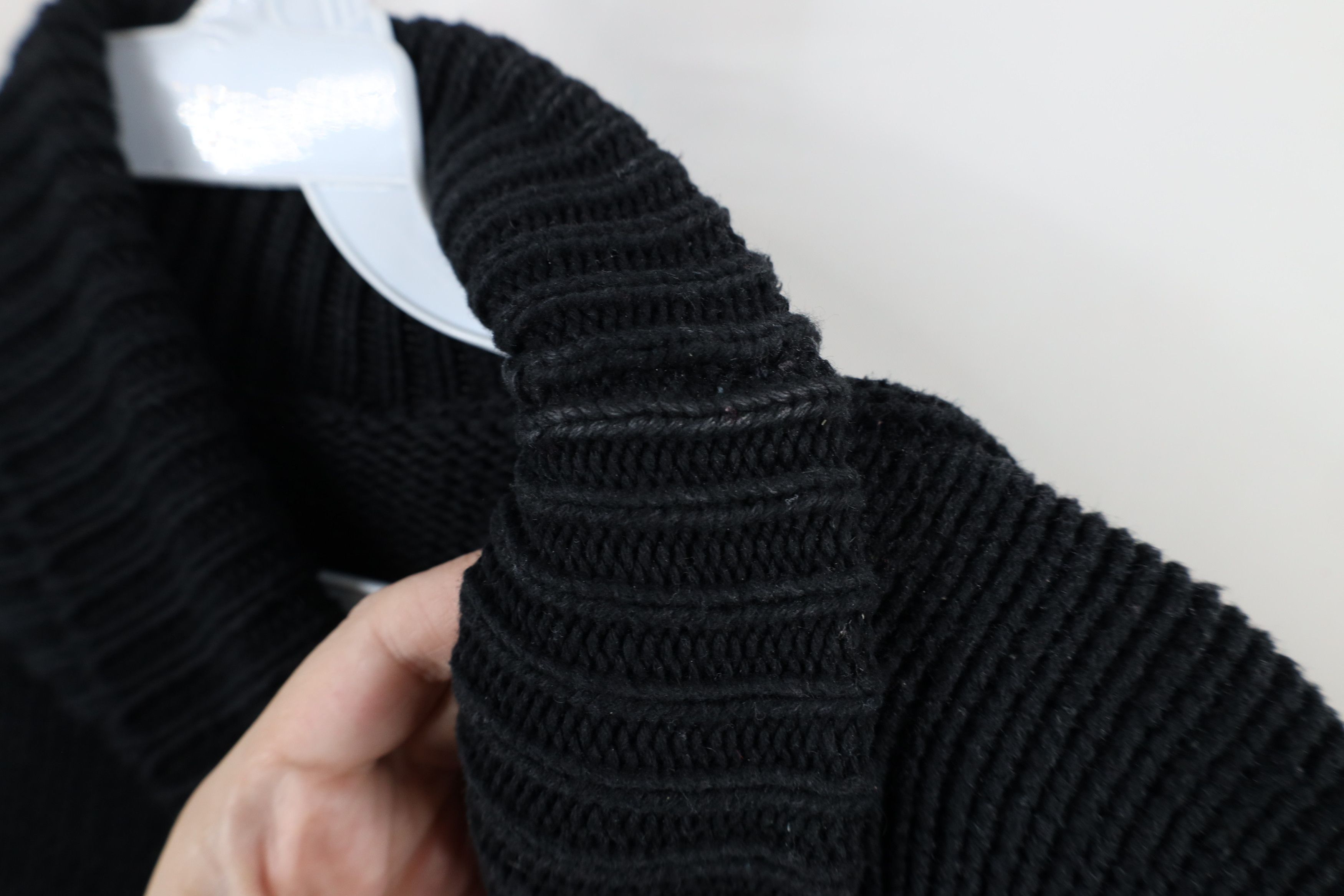 Vintage Vintage 90s Streetwear Blank Cotton Knit Turtleneck Sweater Size L / US 10 / IT 46 - 7 Thumbnail