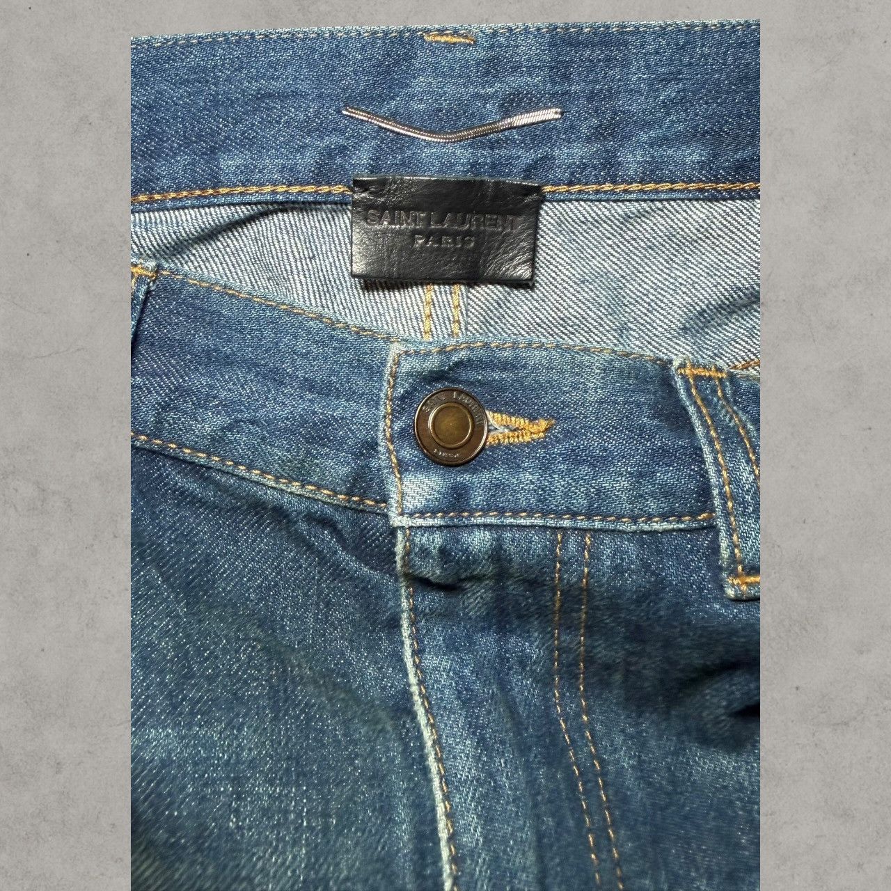 Saint Laurent Paris 2018 Saint Laurent Paris D02 Blue Crash Denim Sz 30 Size US 30 / EU 46 - 3 Thumbnail