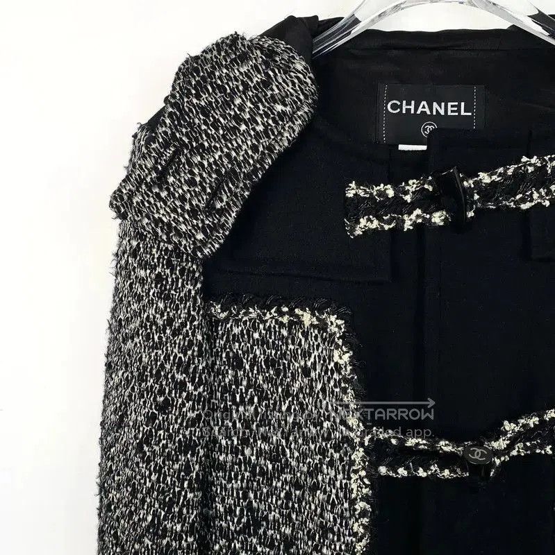 Chanel Chanel Black Wool Women's Coat . Size XXS / US 00 / IT 34 - 3 Thumbnail