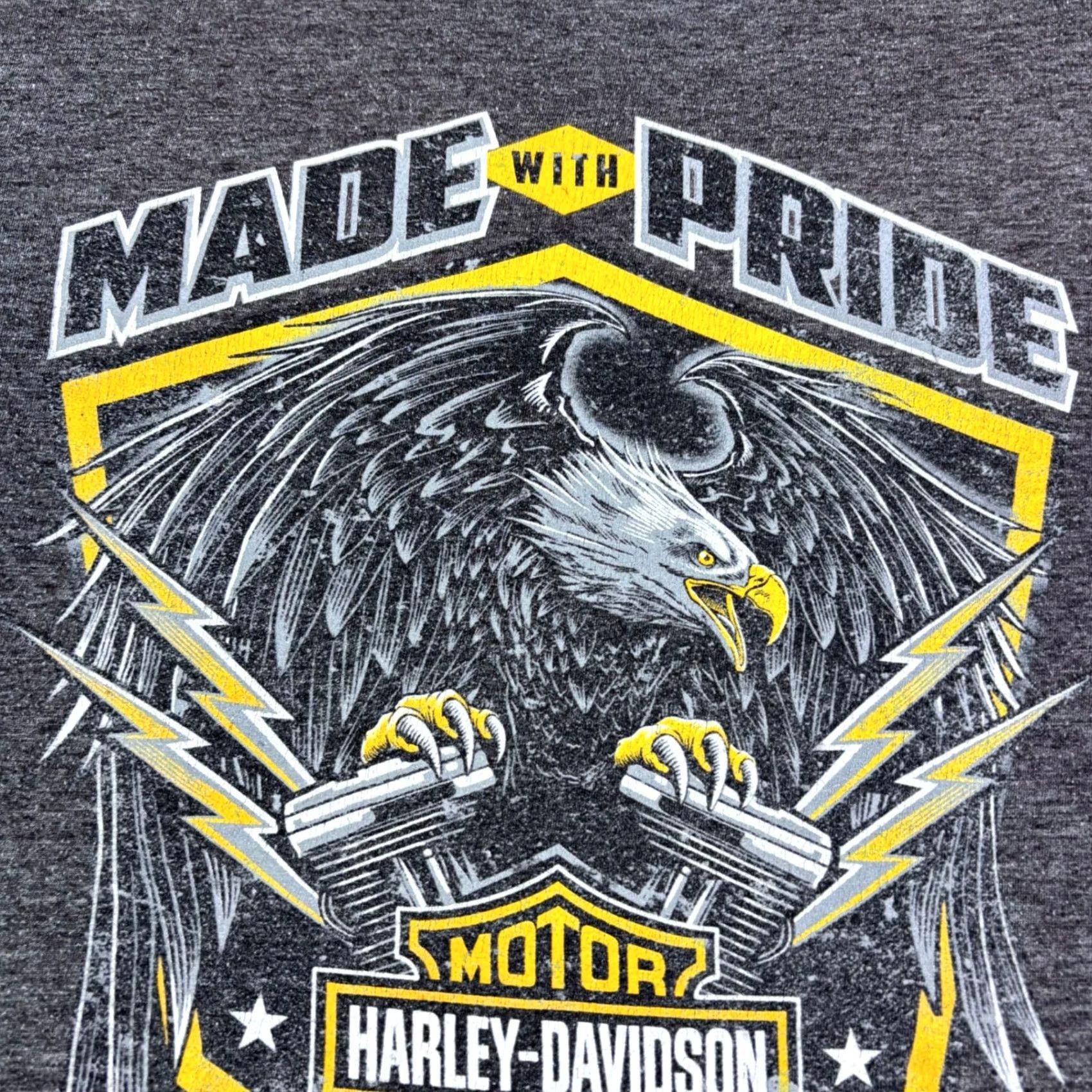 Harley Davidson Harley-Davidson Flaming Gorge Wyoming Eagle Graphic T-Shirt Gray Mens XL Size US XL / EU 56 / 4 - 8 Thumbnail