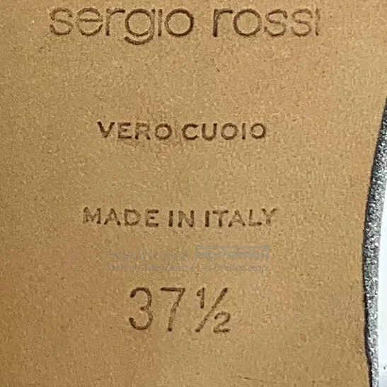 Sergio Rossi Sergio Rossi Silver Square Toe Glitter One-Strap Block Hee Size US 7 / IT 37 - 6 Thumbnail