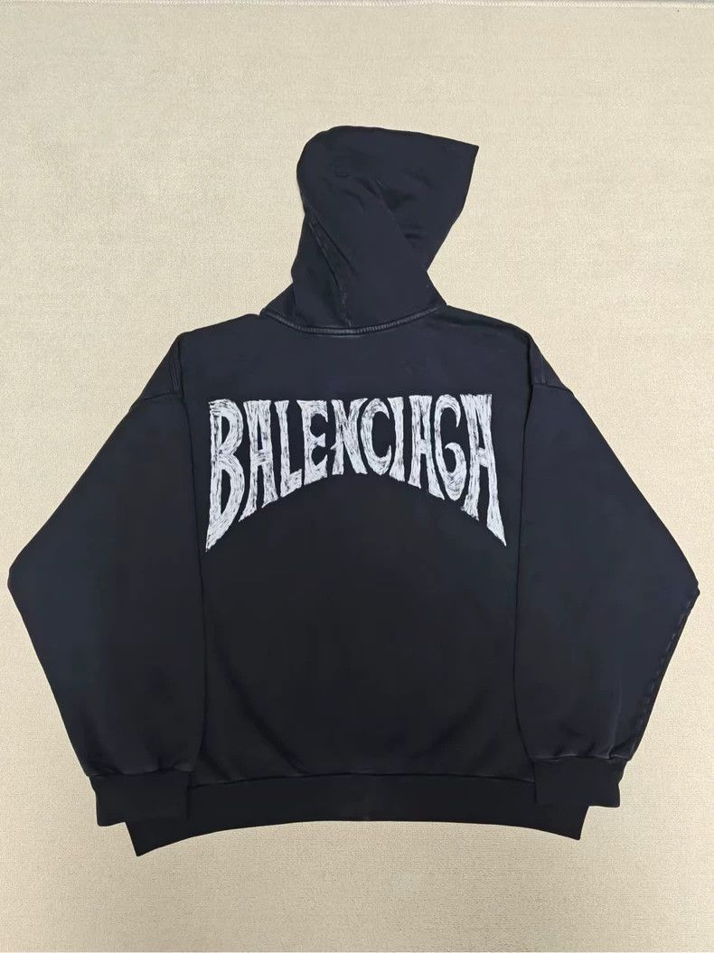 Balenciaga Balenciaga 24ss Sunset Tower Series Totem Vintage Hoodie-25 Size US M / EU 48-50 / 2 - 1 Thumbnail