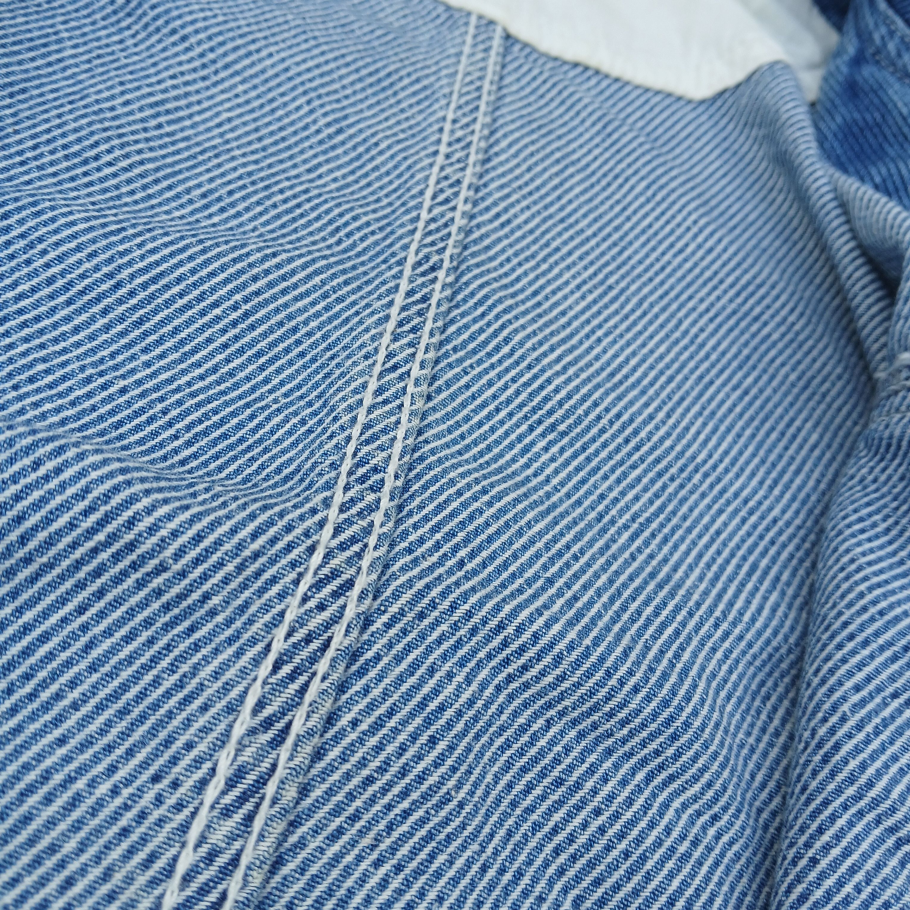 Japanese Brand Cube sugar ripped bomber denim jacket Size L / US 10 / IT 46 - 8 Thumbnail