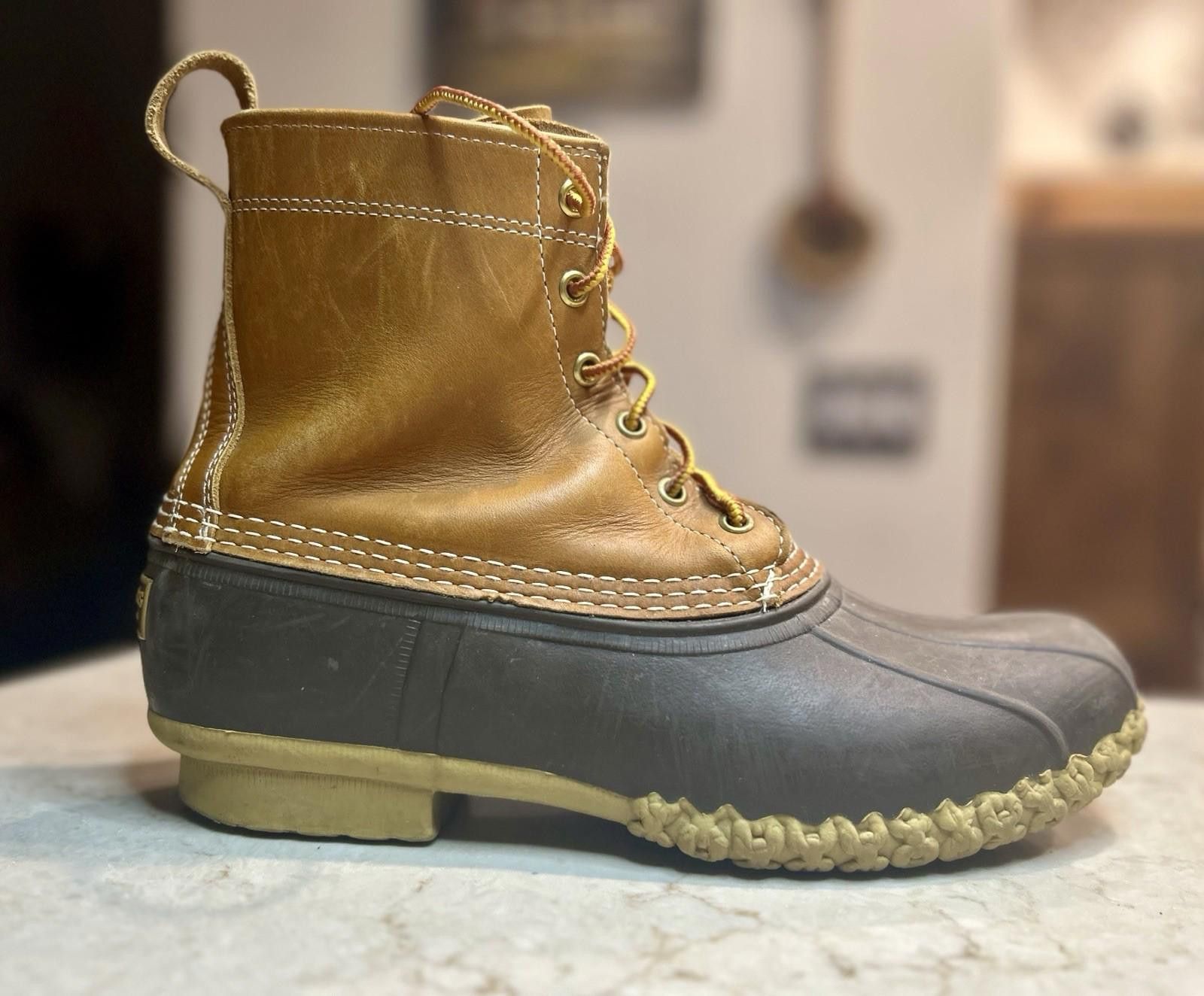 L.L. Bean L.L. Bean Duck Boots Men's Sz 9 M Leather Rubber USA made Size US 9 / EU 42 - 5 Thumbnail