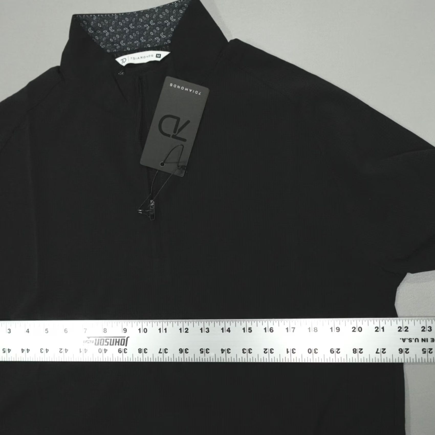 Vintage 7 Diamonds Pullover Mens M Black Oxygenate 1/4 Zip Quick Dry Stretch Anti-Odor Size US M / EU 48-50 / 2 - 6 Thumbnail