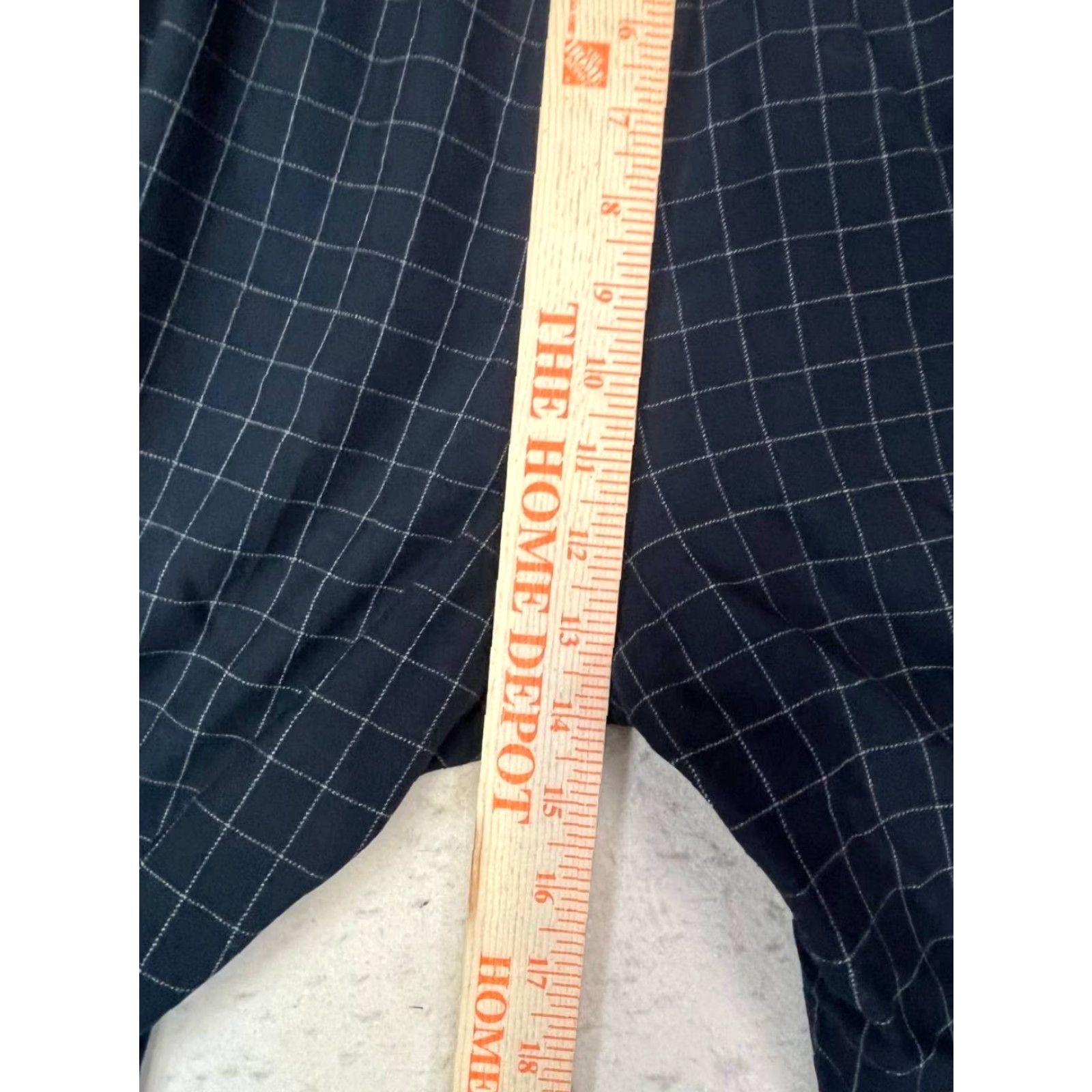 Vintage Babaton Womens Black Plaid Pull On Stretch Pants Size 12 Size 34" / US 12 / IT 48 - 4 Thumbnail