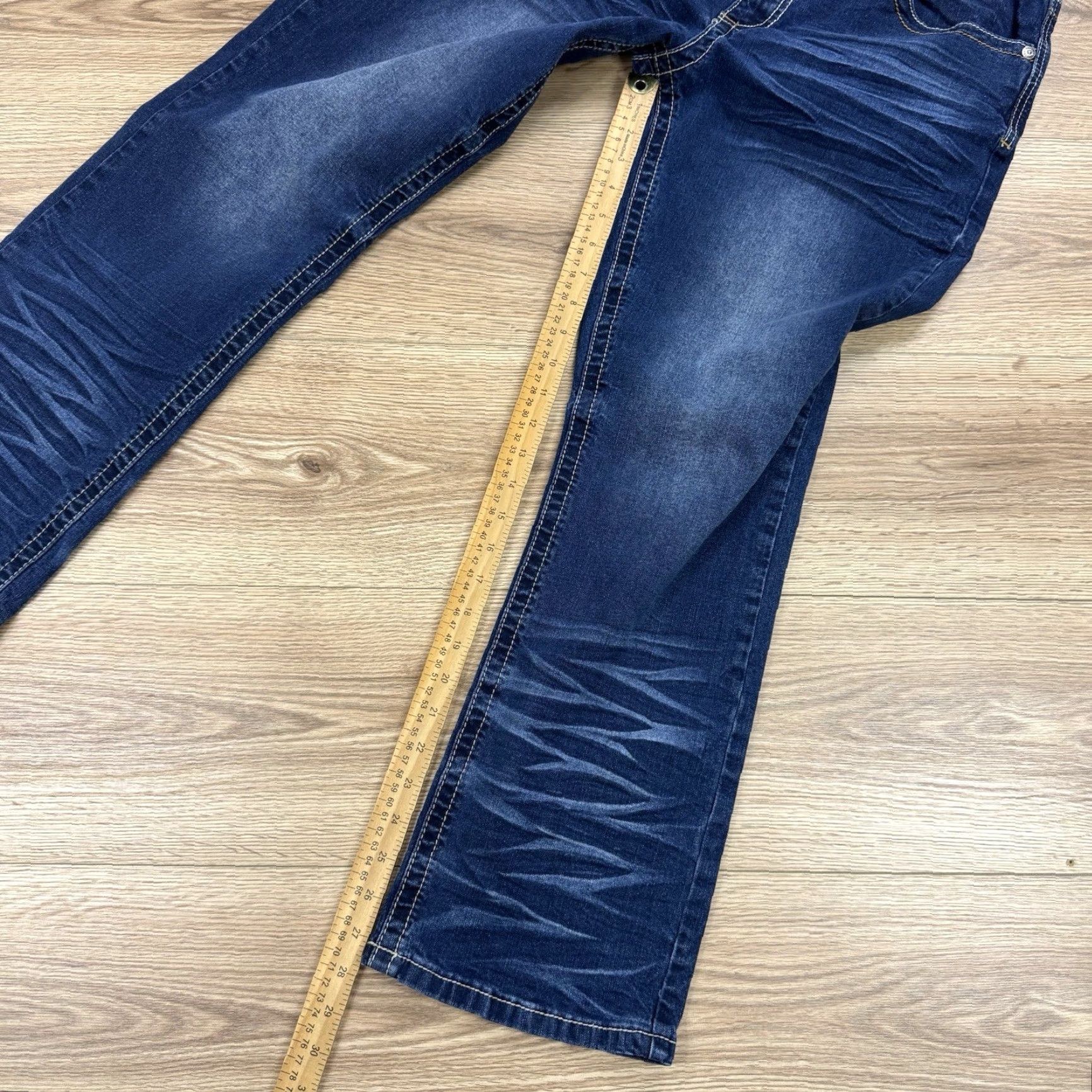 Alife True Luck Jeans Men's Classic Stretch Straight Fit Blue Jeans 34x30 Size US 34 / EU 50 - 6 Thumbnail