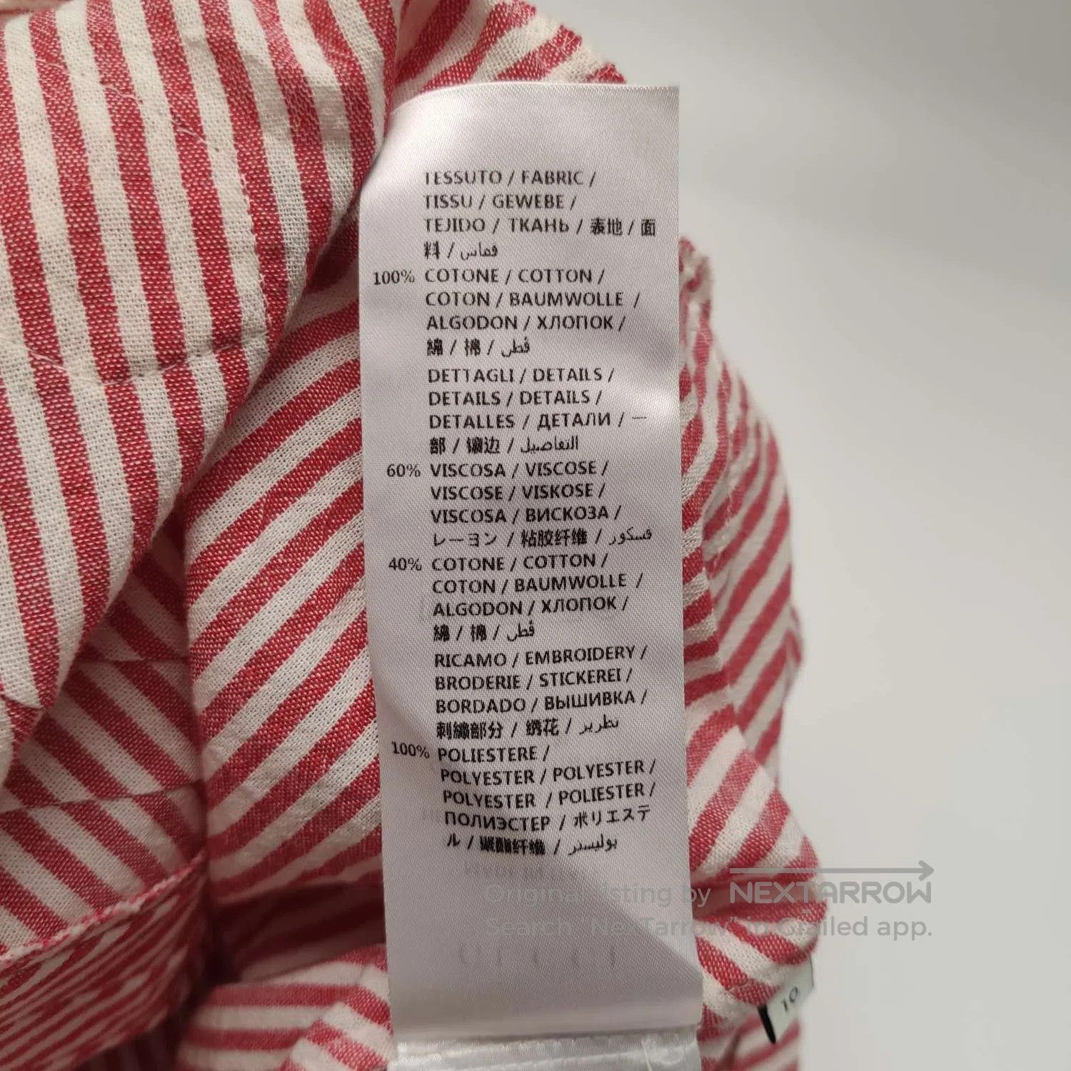 Gucci Red & White Striped Embroidered High. Size S / US 4 / IT 40 - 9 Thumbnail