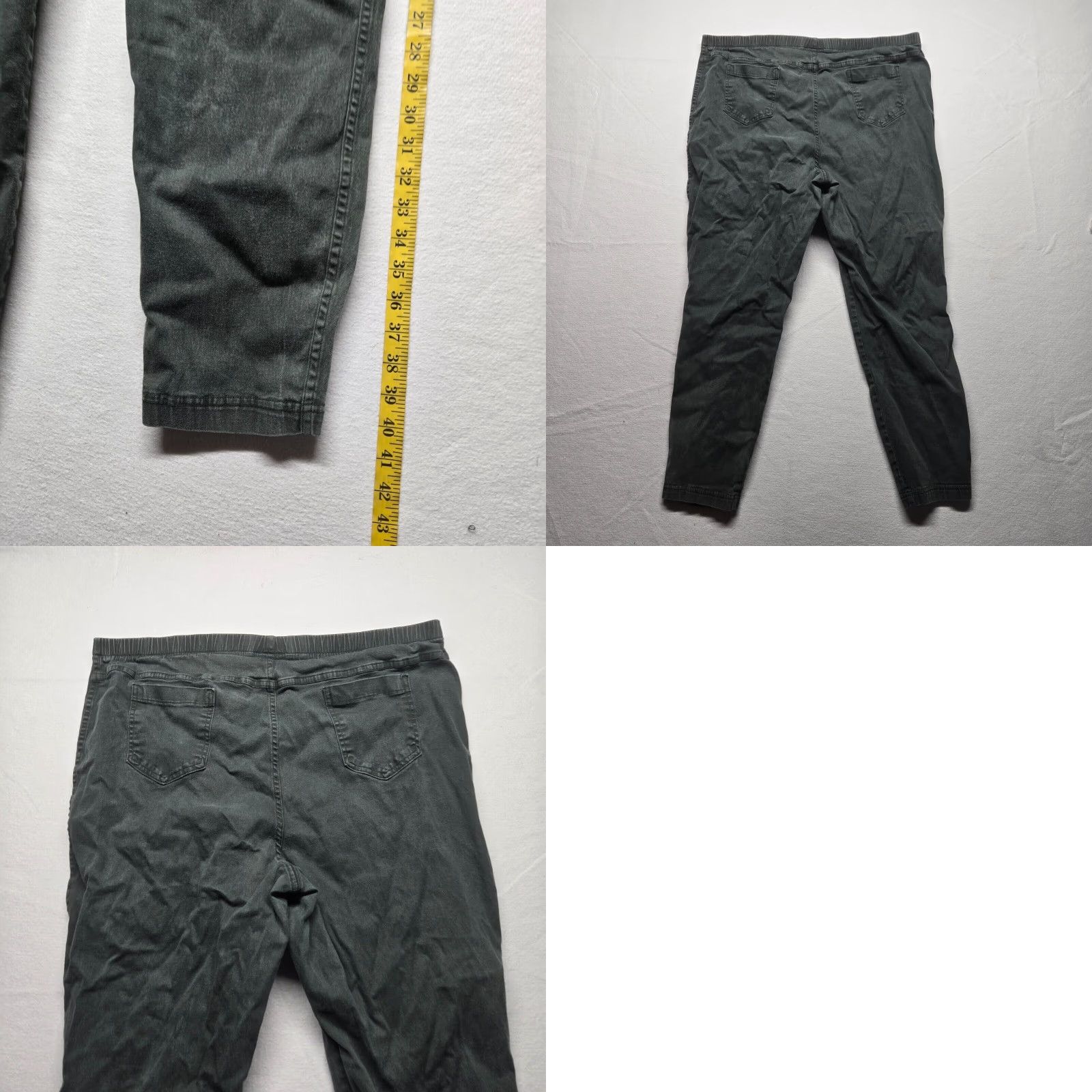 CO D & Co Black Elastic Waist Capri Pants Adult Womens Plus Size 3X Denim & Company Gray Chrome Gesture? Size 40" / US 18 - 8 Thumbnail