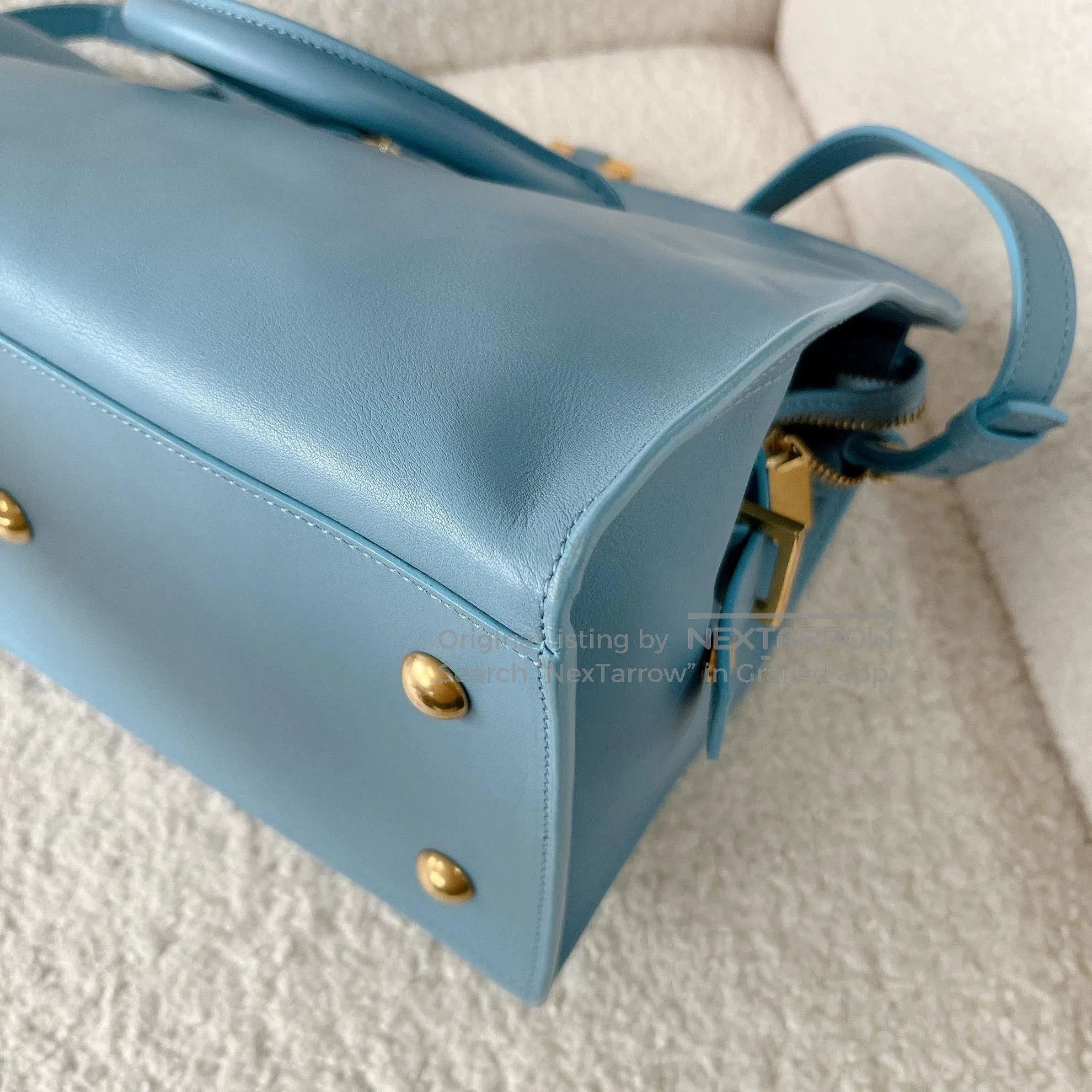 Saint Laurent Paris Saint Laurent blue cabas tote crossbody 30x20.5x14 5536/ Size ONE SIZE - 7 Thumbnail