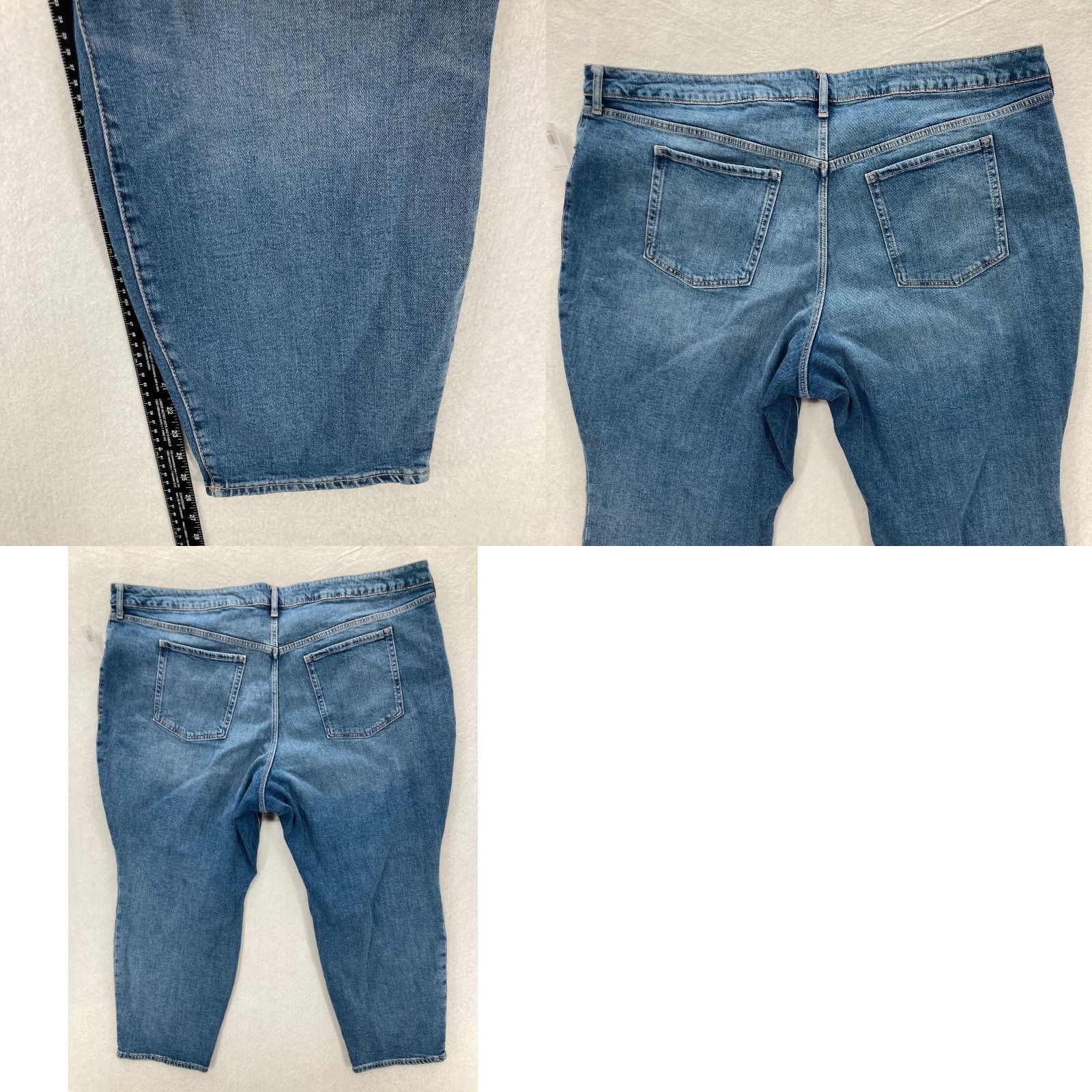 Old Navy Old Navy Womens Size 26 OG Straight High Rise Blue Denim Jeans NWT Curvy Fit Straight Jeans Womens 26 Blue NWT Size 26" / US 2 / IT 38 - 8 Thumbnail