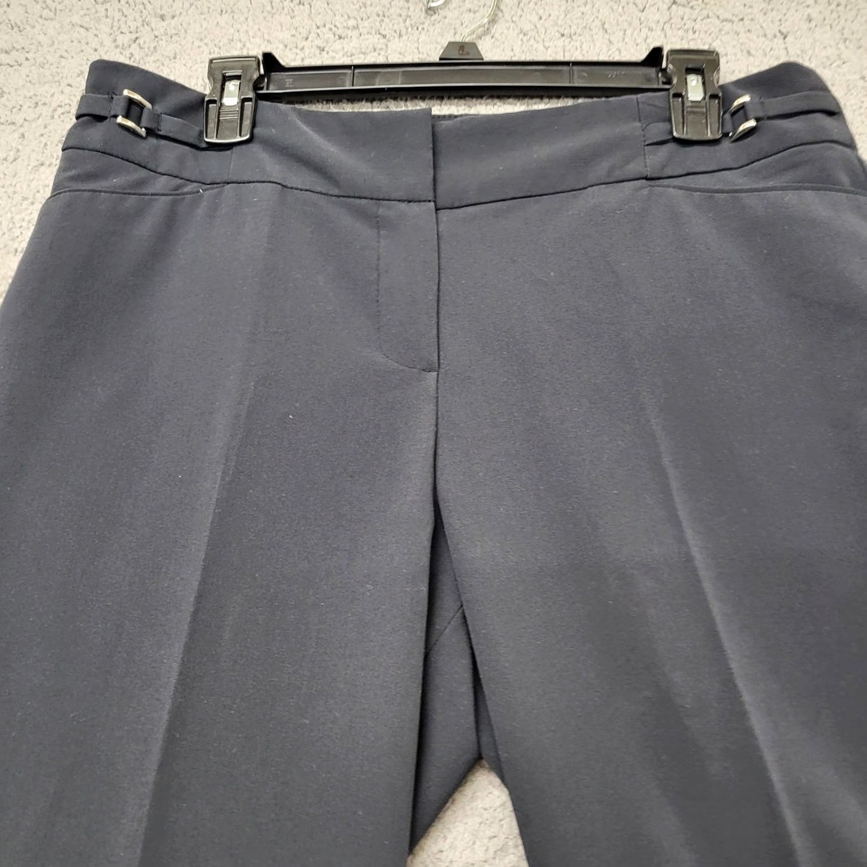 Vintage Zac & Rachel Women's Size 12 Flat Front Stretch Dress Pant Black Onyx Casual Dress Pants Wide-Leg Regular Fit Size 34" / US 12 / IT 48 - 5 Thumbnail