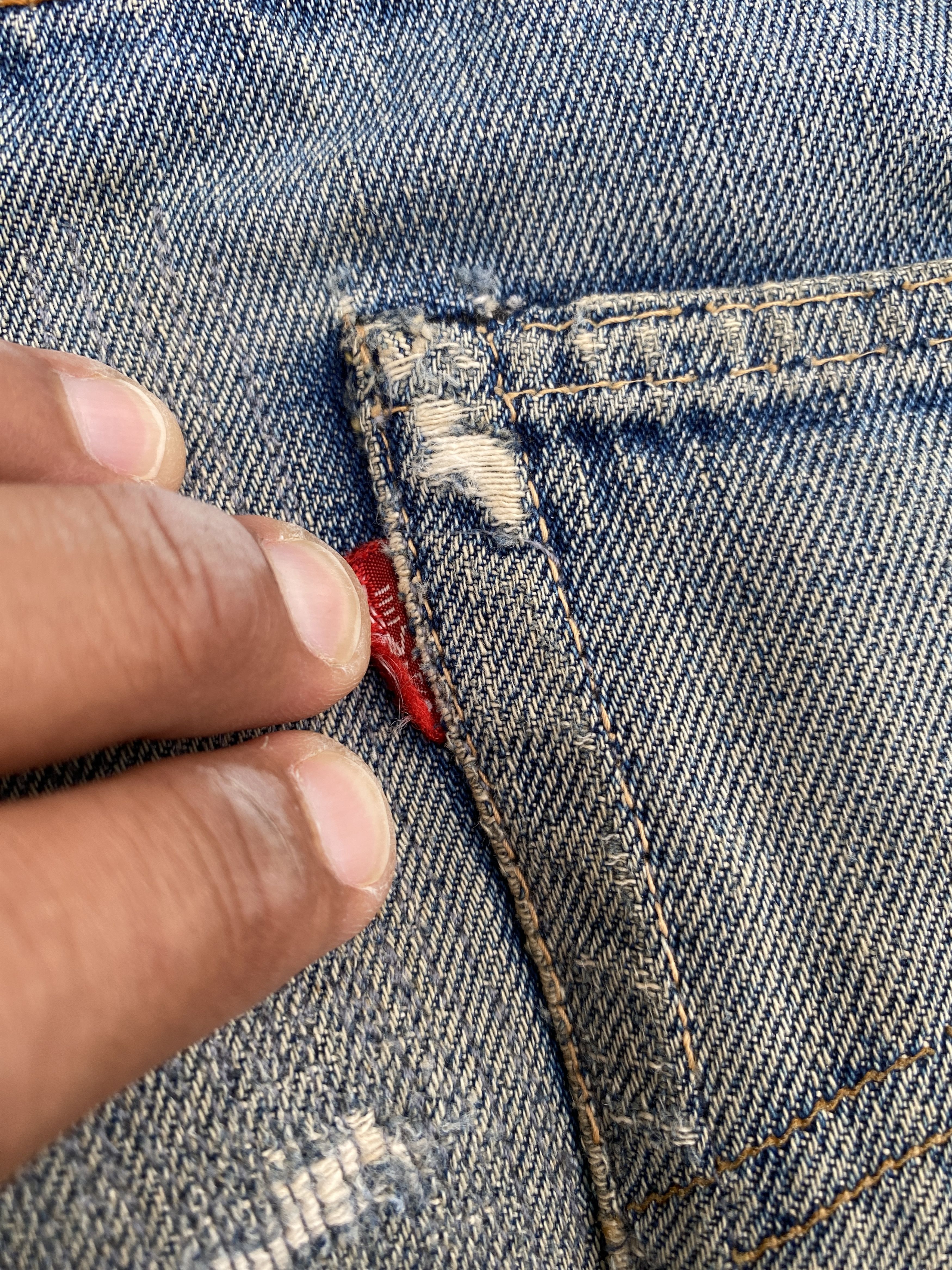 Levi's Vintage 60s Levis 501 Big E V-Stitch #6 Selvedge Jeans Size US 33 - 10 Thumbnail