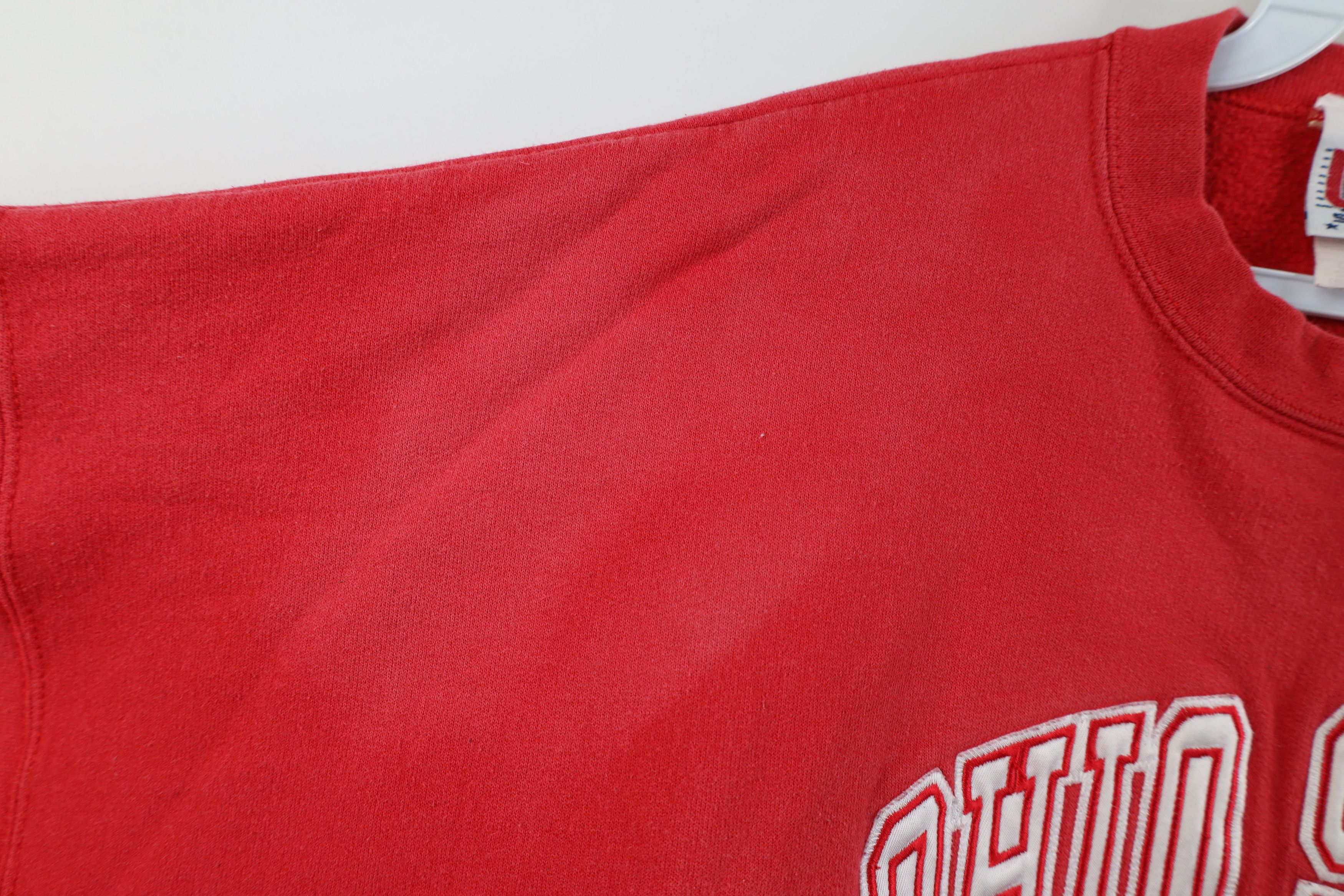 Vintage Vintage 90s Heavy Ohio State University Crewneck Sweatshirt Size US XXL / EU 58 / 5 - 6 Thumbnail