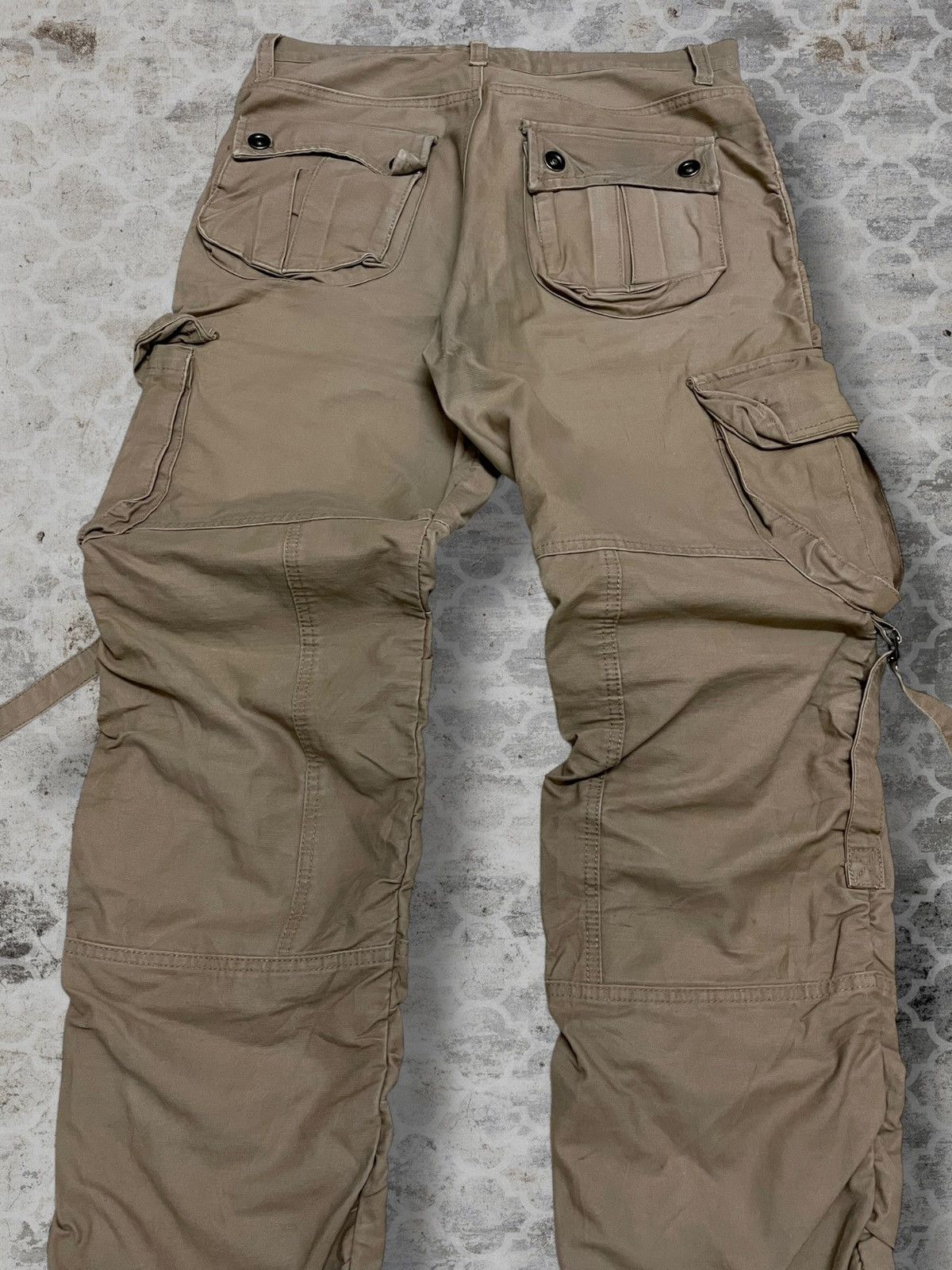LOWBOX Vintage Og 1990s Japan Designer Lowbox Cargo Bondage Pant Size US 31 - 13 Thumbnail