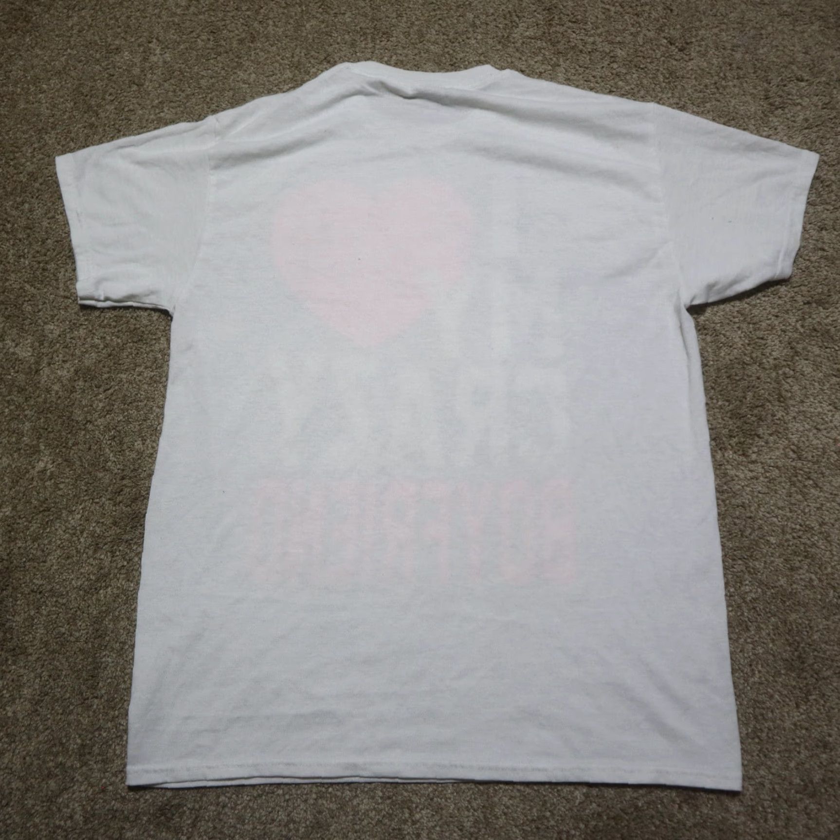 Vintage VINTAGE Graphic Tee Shirt Women Medium White Love 90s Casual Size 32" / US 10 / IT 46 - 7 Thumbnail