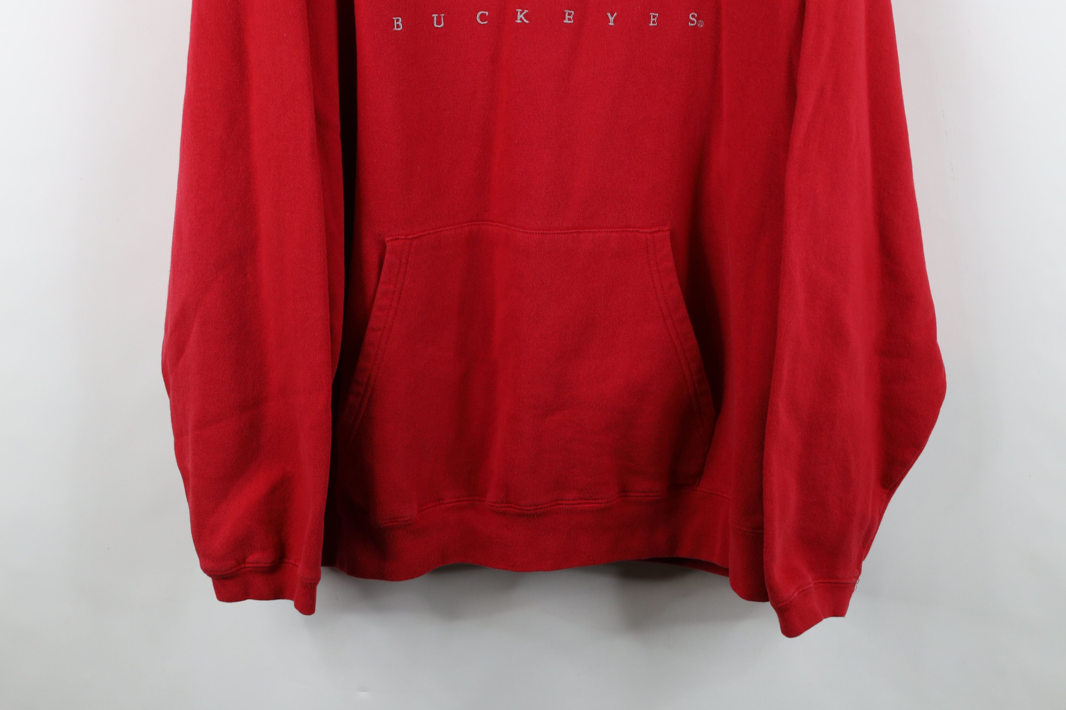Vintage Vintage 90s Ohio State University Hoodie Sweatshirt Red Size US XXL / EU 58 / 5 - 3 Thumbnail