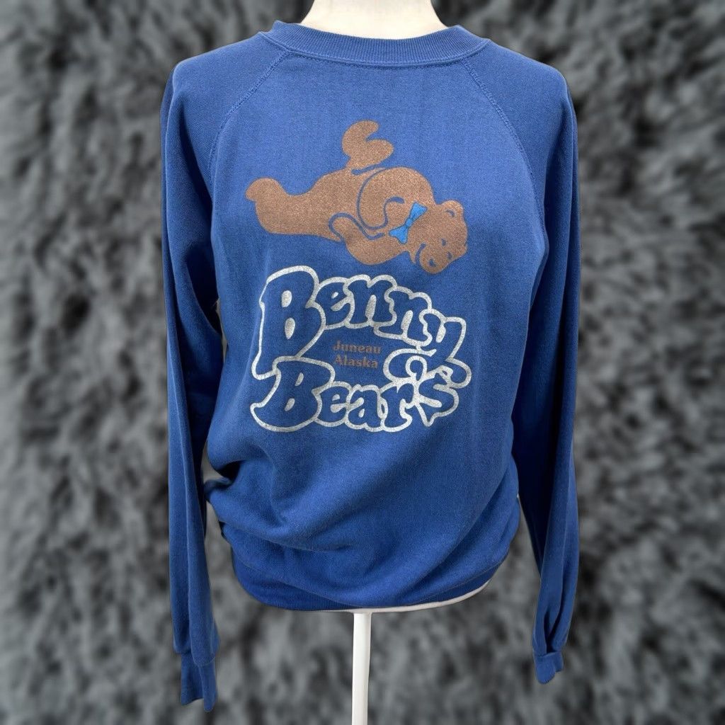 Vintage VINTAGE Pannill Sweatshirt Women’s Large Blue Juneau Alaska Benny Bears Pullover Crew Neck Cotton Blend USA Size L Size L / US 10 / IT 46 - 1 Thumbnail