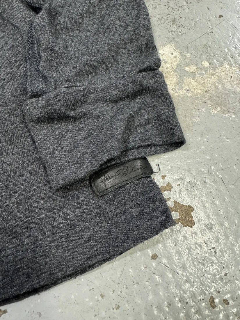 Designer × Pierre Balmain × Vintage 2000s Pierre Balmain Biker Henley Grey Longsleeves Size US S / EU 44-46 / 1 - 9 Thumbnail