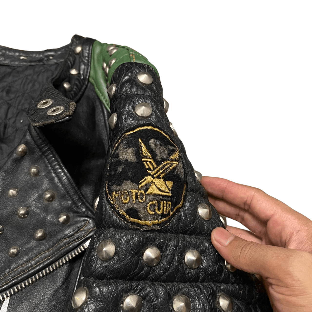 Vintage 70's Punk Rock Studded Custom Leather Jacket