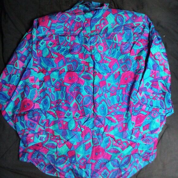 Other Vintage Jeri Marque Abstract Geometric Button Shirt Size L / US 10 / IT 46 - 7 Thumbnail