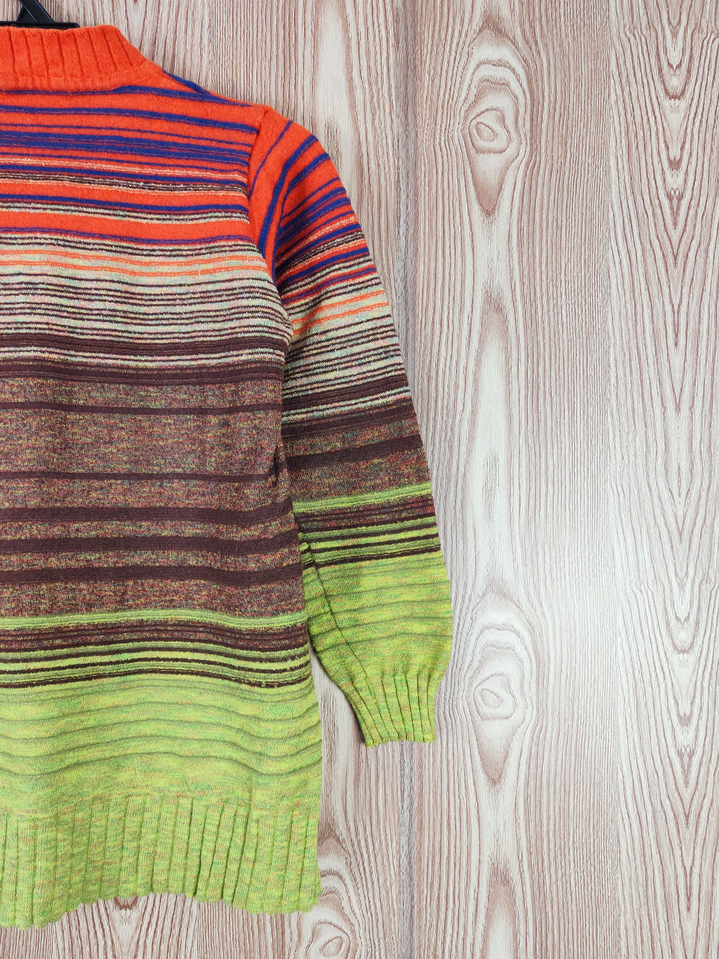 Homespun Knitwear × Japanese Brand × Vintage Japanese Brand Green Orange Knitwear Sweatshirts #W308 Size M / US 6-8 / IT 42-44 - 10 Thumbnail