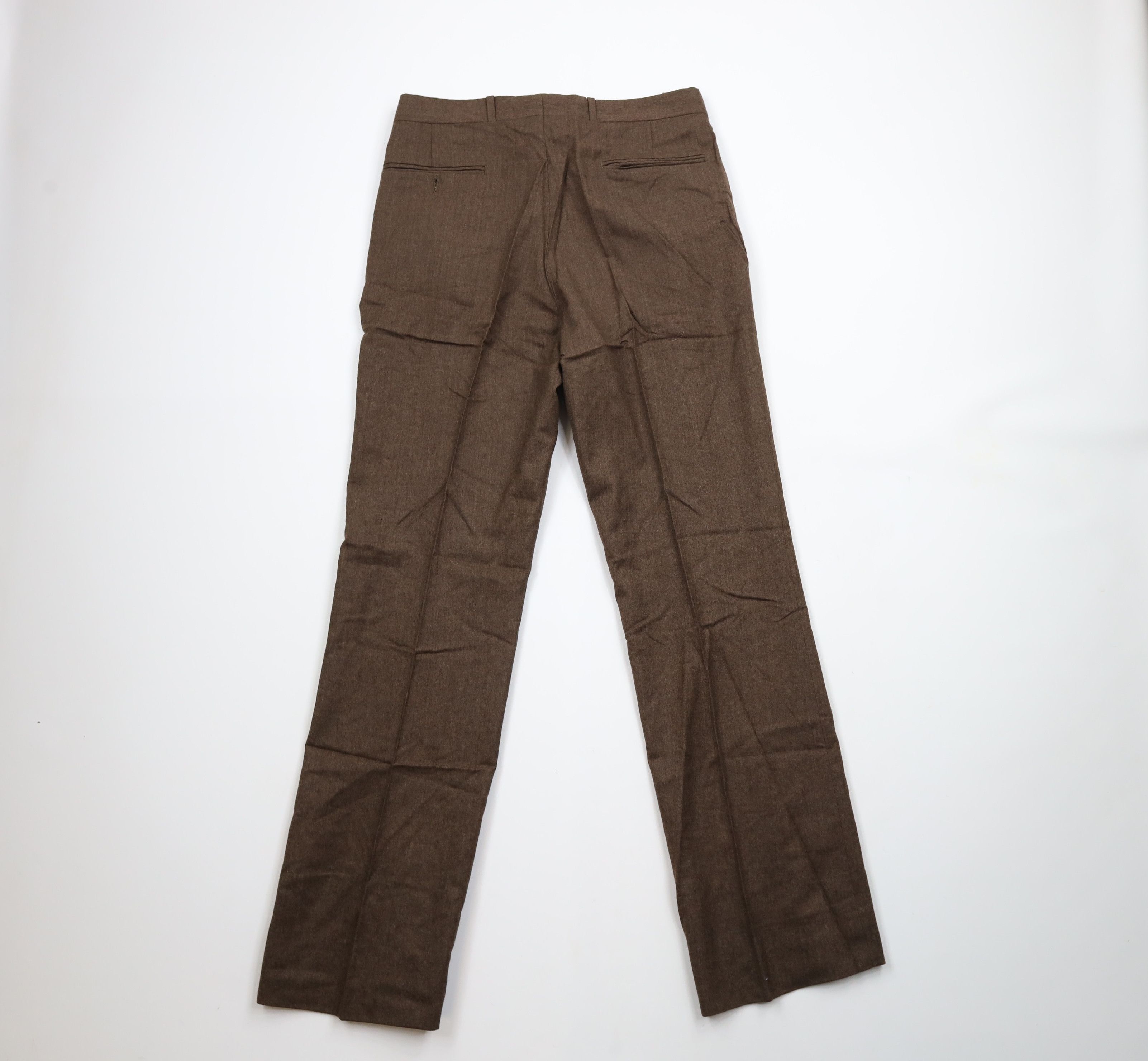 Vintage Vintage 70s Streetwear Blend Flared Chino Pants Brown USA Size US 32 / EU 48 - 9 Thumbnail