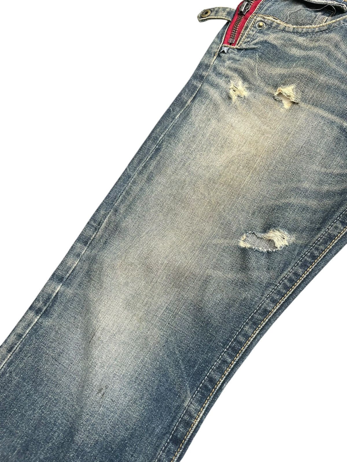Japanese Brand Semantic Design Flare Distresed Denim Size US 36 / EU 52 - 4 Thumbnail