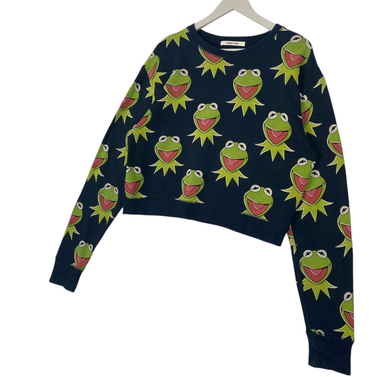 Other Vintage Monkey Bite Kermet the Frog Cropped Sweatshirt Size US S / EU 44-46 / 1 - 2 Thumbnail