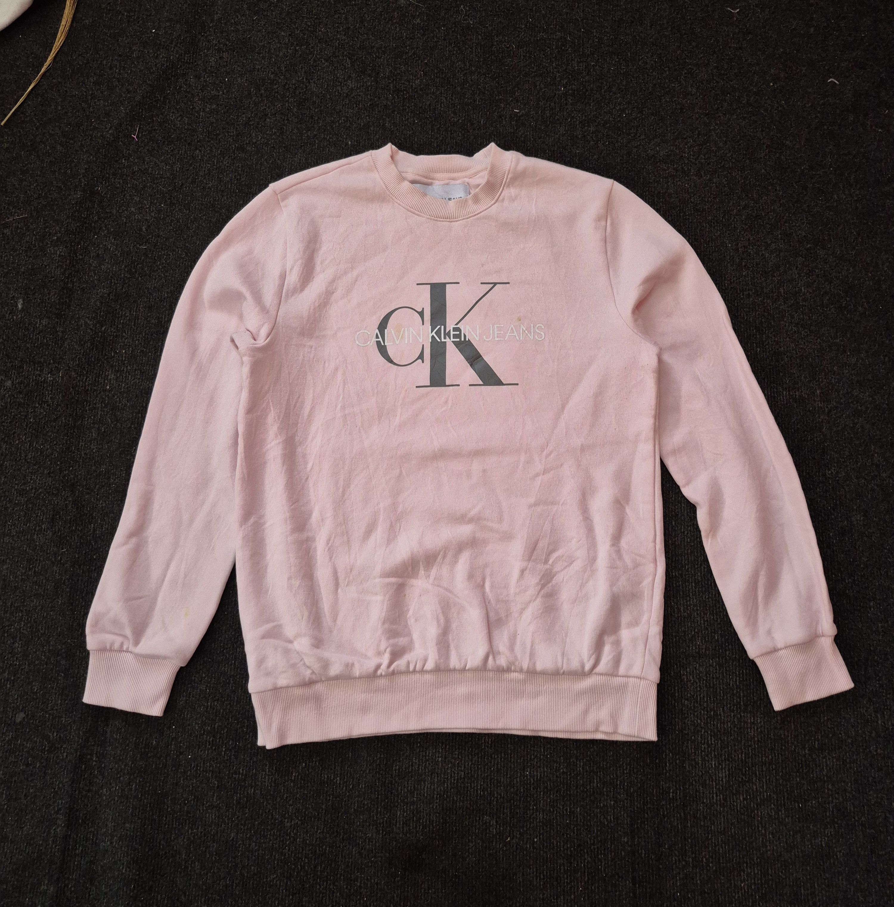 Calvin Klein 🔥 Calvin Klein CK Big Logo Spellout Sweatshirt Jumper Size US S / EU 44-46 / 1 - 1 Thumbnail
