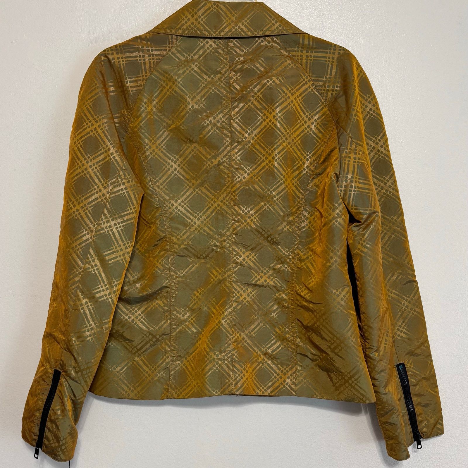 Other J. Richards Gold Toned Plaid Zip Iridescent Jacket Size 8 Size M / US 6-8 / IT 42-44 - 3 Thumbnail