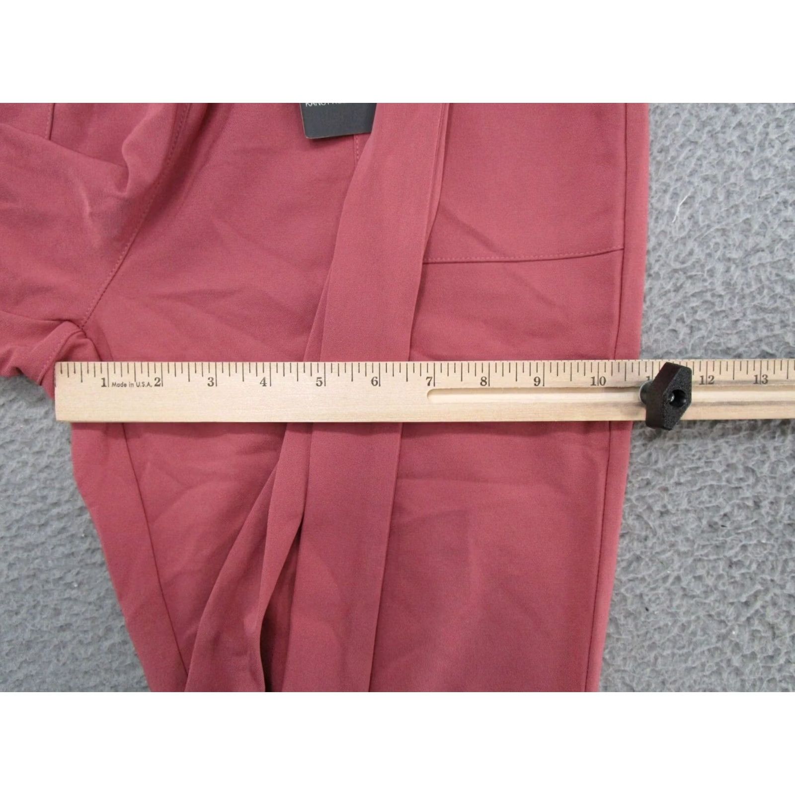 Vintage KANCY KOLE Women's Pink Paper Bag Pants High Waist Belted Elastic S NEW Size 28" / US 6 / IT 42 - 7 Thumbnail