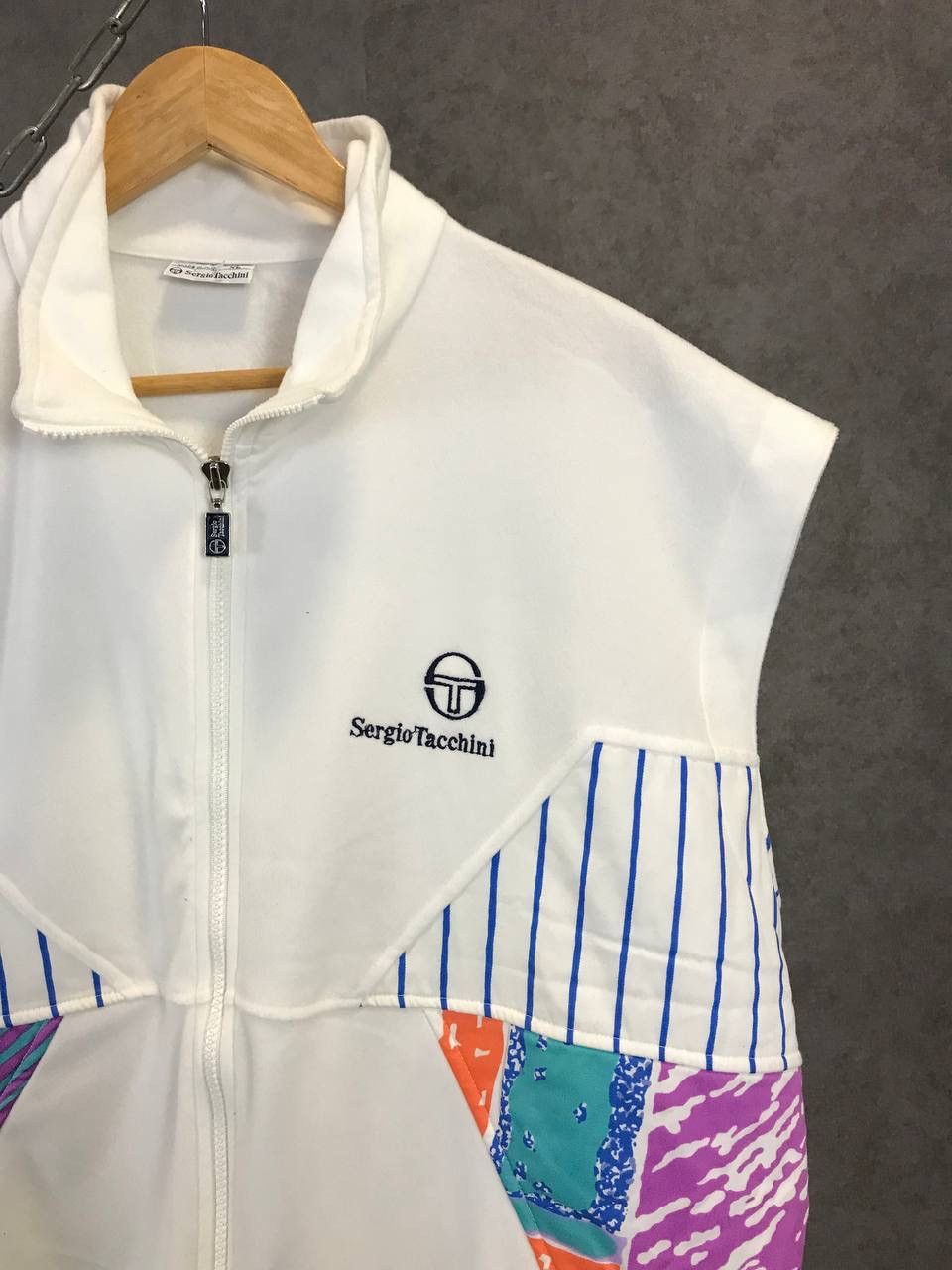 Sergio Tacchini Sergio Tacchini vintage designer fleece zip vest Size US XL / EU 56 / 4 - 2 Thumbnail