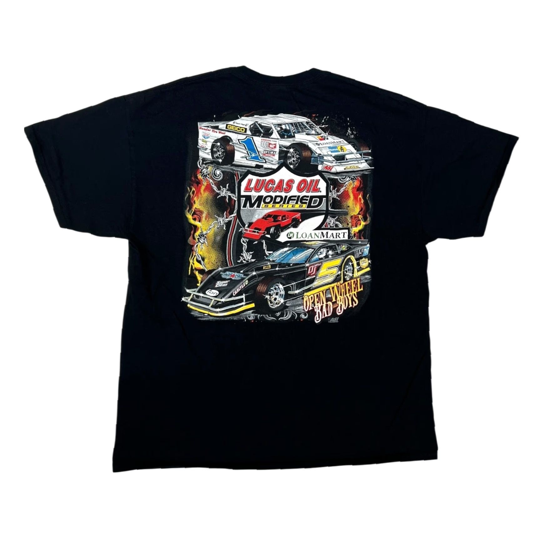 Gildan VINTAGE Lucas Oil Modified Series T-Shirt Mens XL Black Racing Graphic Y2K Size US XL / EU 56 / 4 - 2 Thumbnail