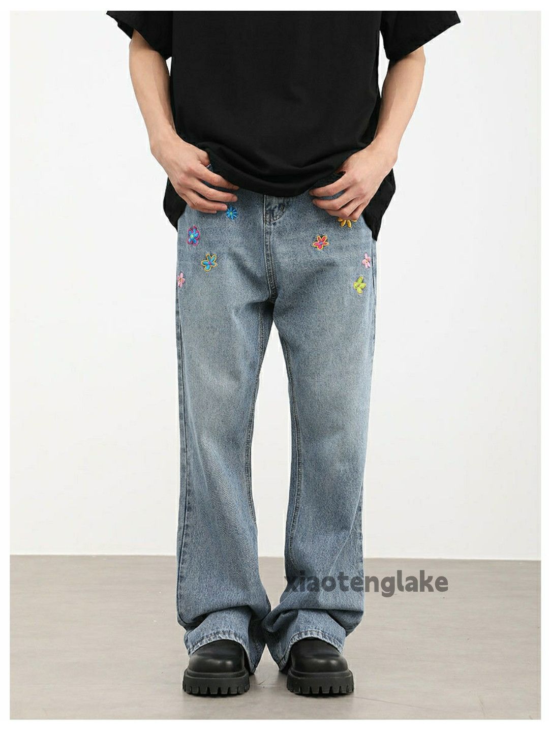Jean × Vintage washed faded y2k skate hiphop pattern yuppie jeans Size US 30 / EU 46 - 3 Thumbnail