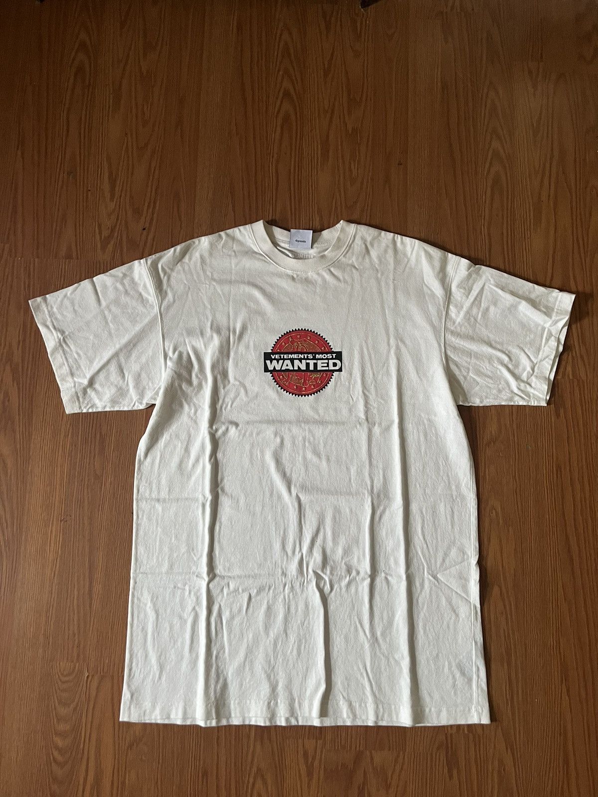 image of Vetements Most Wanted Dog Tee 2021 in White, Men's (Size XL)