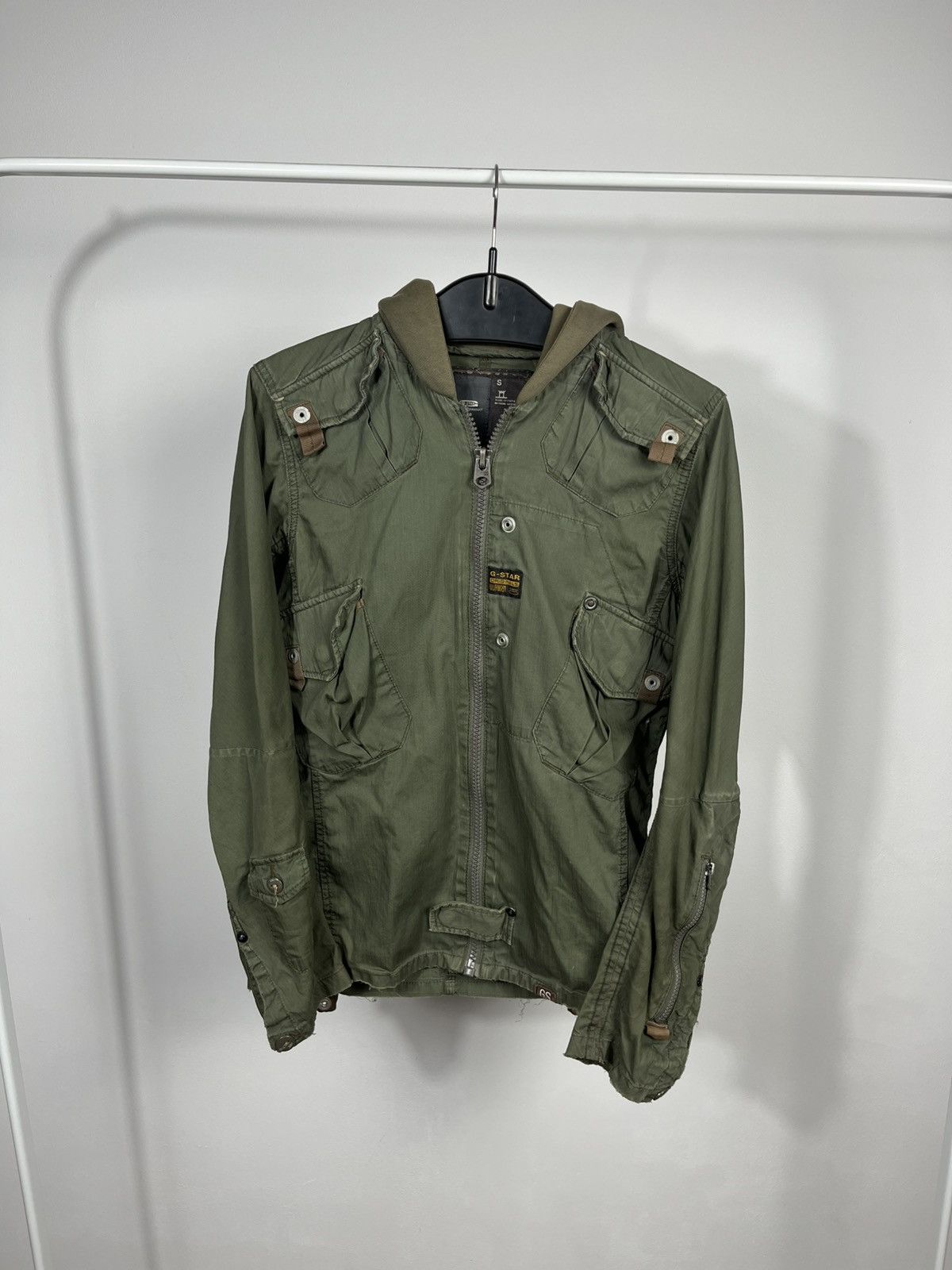 G-Star G Star RAW Green Military Hooded Jacket Zip Up Size S Size US S / EU 44-46 / 1 - 1 Thumbnail