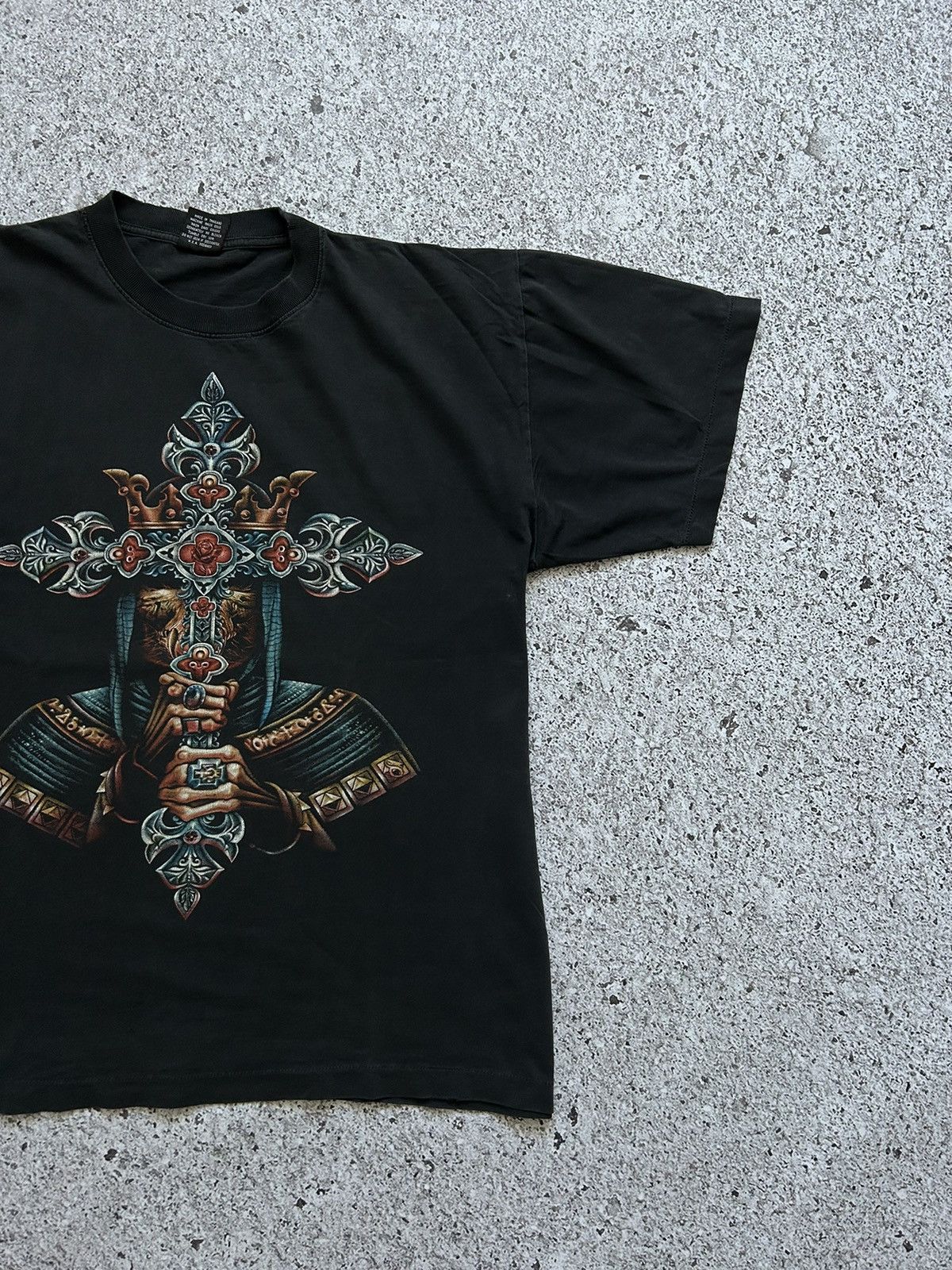 Band Tees × Vintage Vintage 90’s Rock Band T-Shirt Skull King Cross Logo T-Shirt Size US XL / EU 56 / 4 - 3 Thumbnail