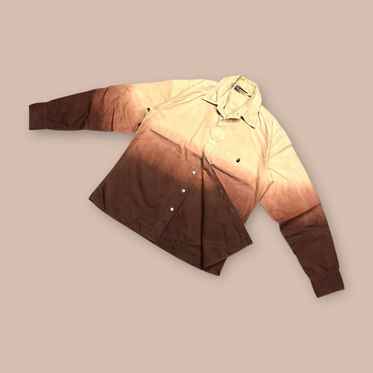 OG2000's Bape Gradient Brown L/S Button up Shirt