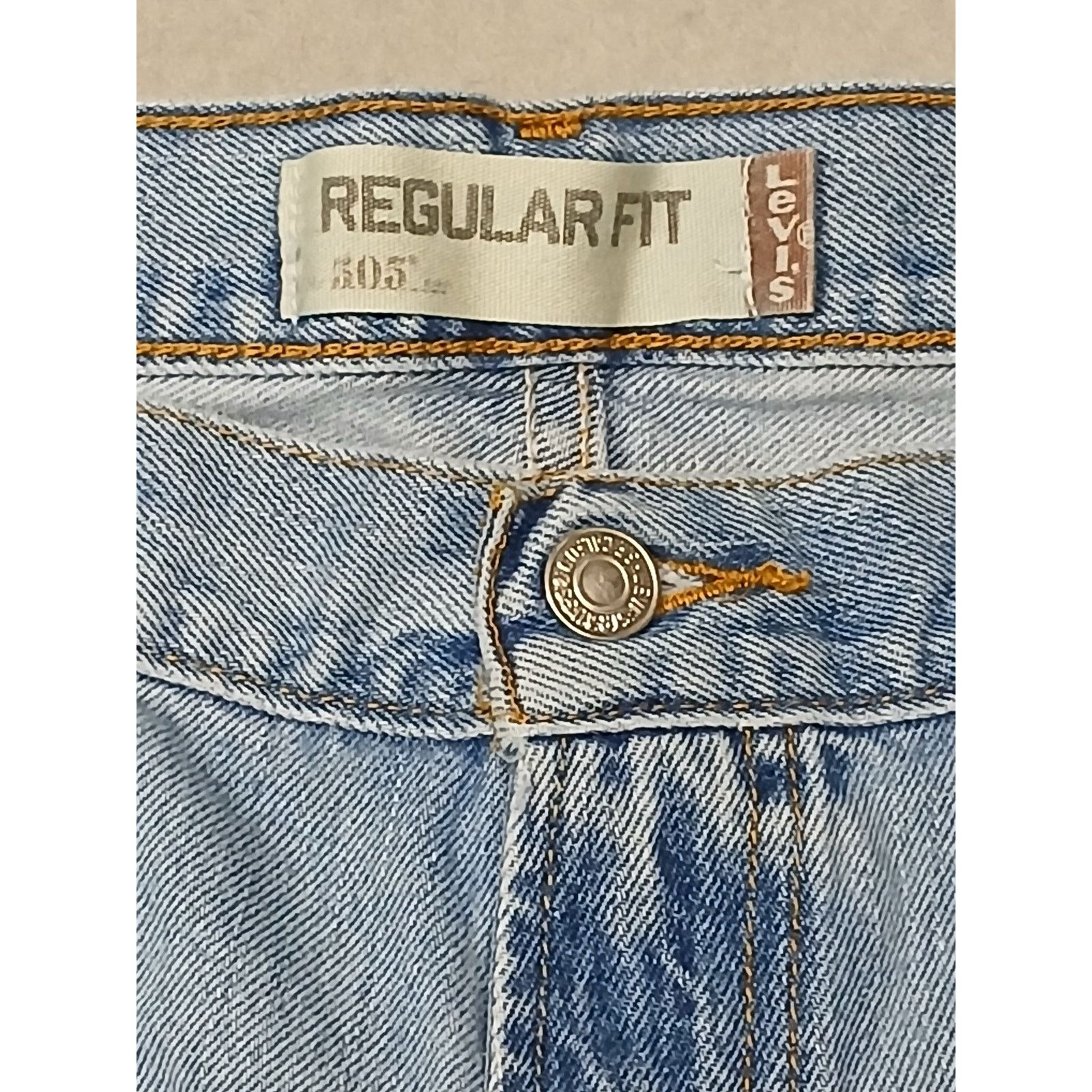 Levi's Levis 505 (36x29) Vintage Regular Fit Light Denim Jeans Size US 36 / EU 52 - 8 Thumbnail
