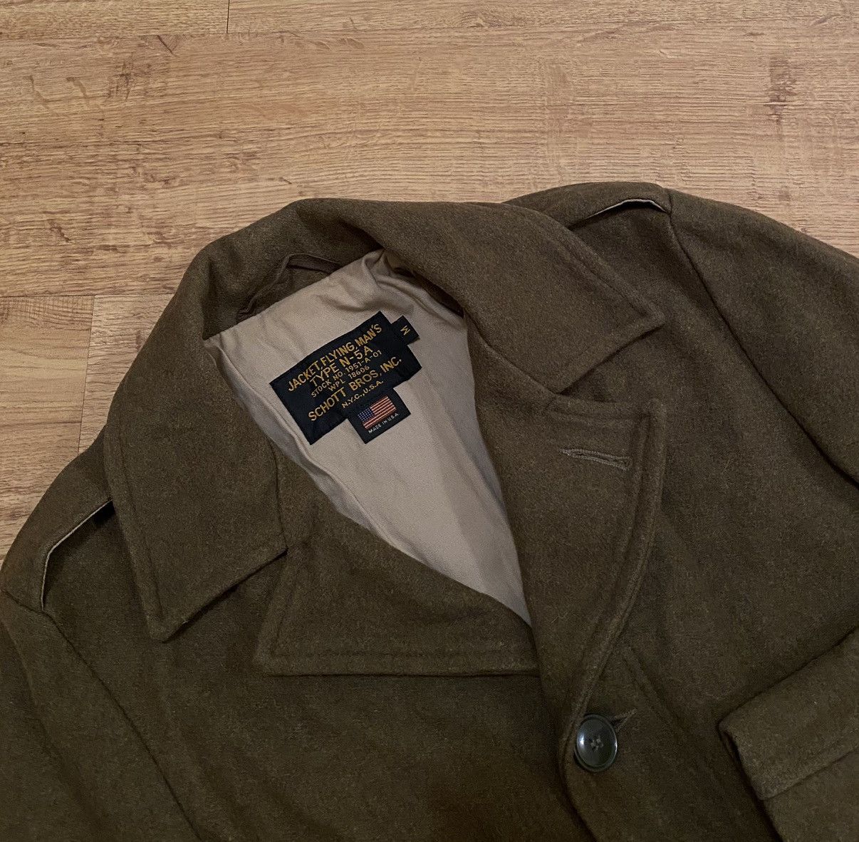 Schott Schott USA Wool Flying Jacket N-5A x Vintage Size US M / EU 48-50 / 2 - 1 Thumbnail
