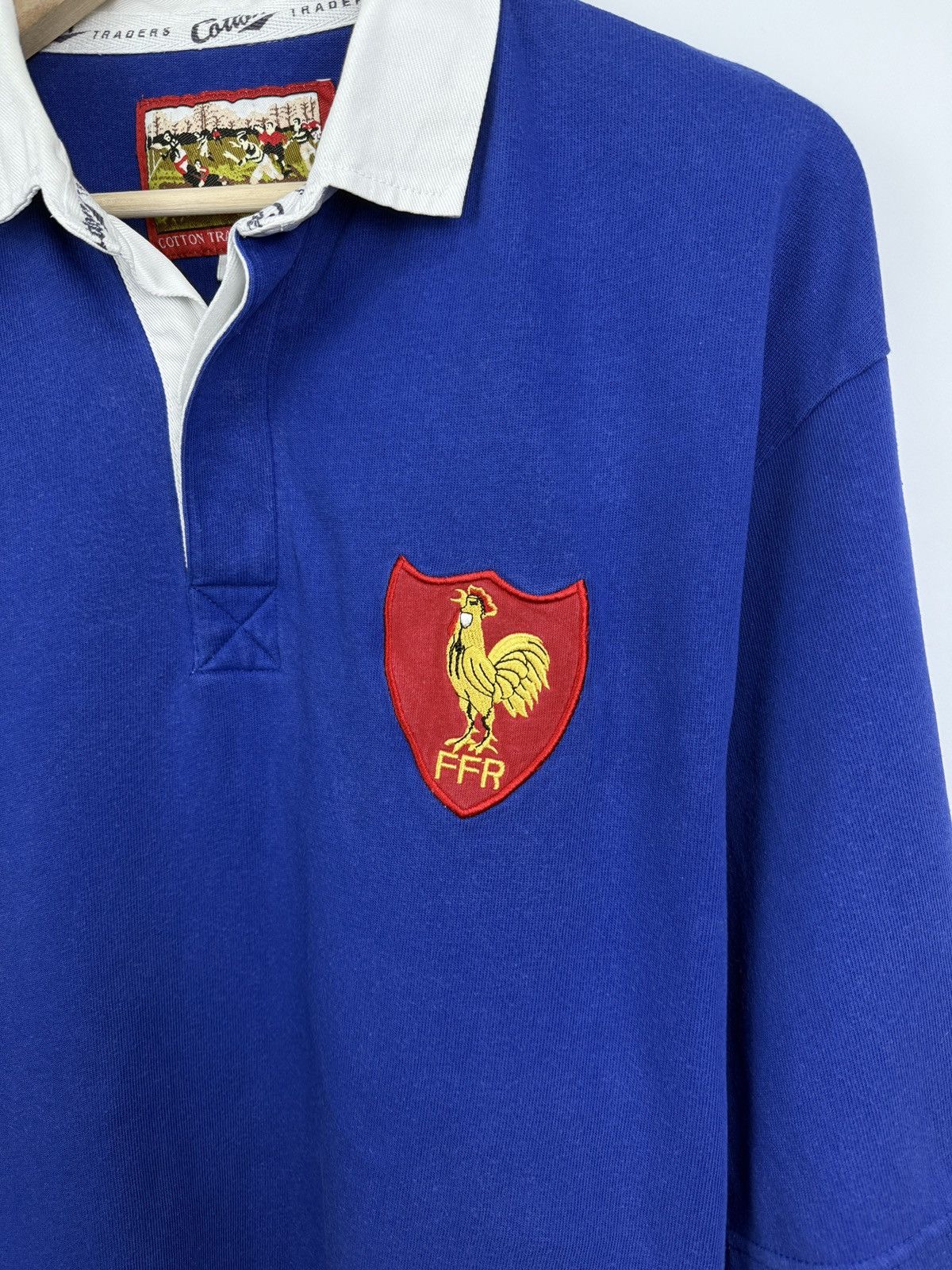 Cotton Traders 🏉🇫🇷 Vintage France Cotton Traders Rugby Polo Retro Rare Y2K Size US L / EU 52-54 / 3 - 4 Thumbnail