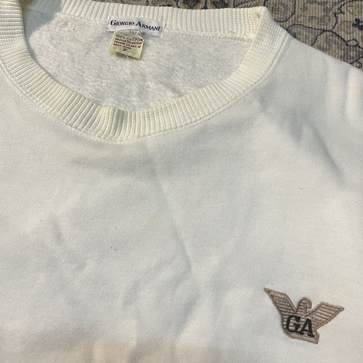 Armani × Giorgio Armani × Vintage Vintage Giorgio Armani Big Logo Spellout Sweatshirt Crewneck Size US M / EU 48-50 / 2 - 4 Thumbnail