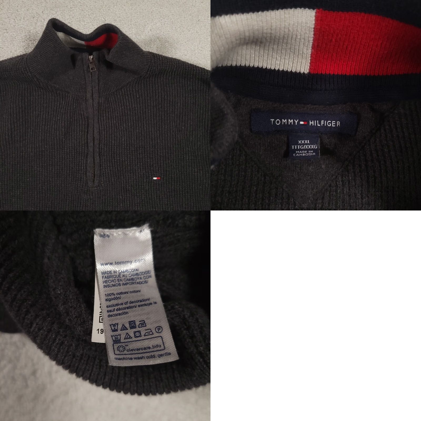 Tommy Hilfiger Tommy Hilfiger 1/4 Zip Pullover Sweater Men’s 3XL Gray Y2K Preppy Golf Joke Size US XXL / EU 58 / 5 - 8 Thumbnail