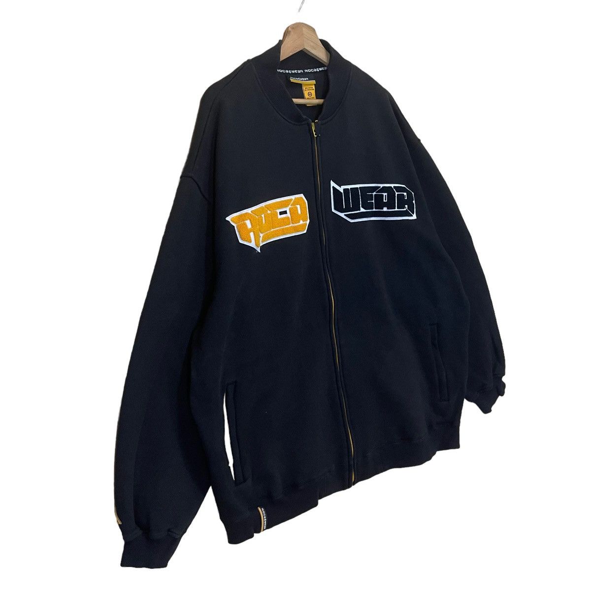 Japanese Brand RIOT💥ROCA WEAR BIG LOGO VARSITY JACKET Size US XXL / EU 58 / 5 - 2 Thumbnail