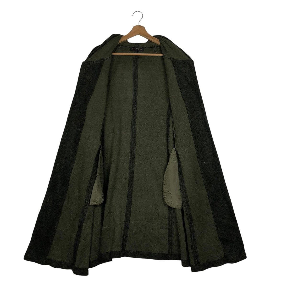 Japanese Brand 🔥VINTAGE WOOL LONG JACKET MOGA MINK FUR HOODIE Size US L / EU 52-54 / 3 - 17 Thumbnail