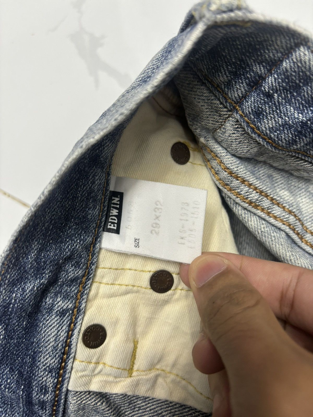 Edwin EDWIN 505zxx SELVEDGE DISTRESSED DENIM JEANS Size US 29 - 11 Thumbnail