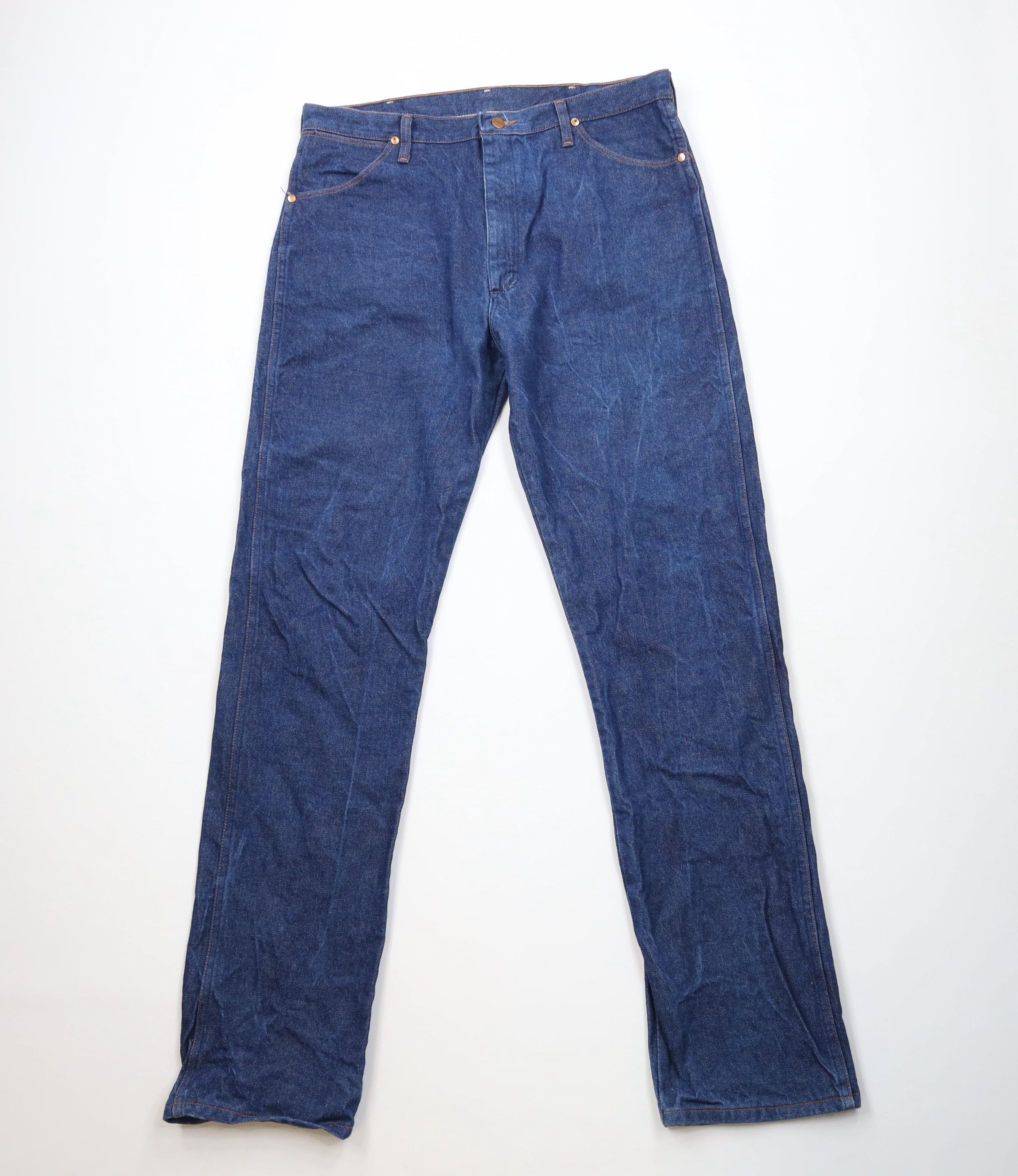 Wrangler Vintage 90s Wrangler Leg Denim Jeans Blue Cotton USA Size US 38 / EU 54 - 1 Thumbnail