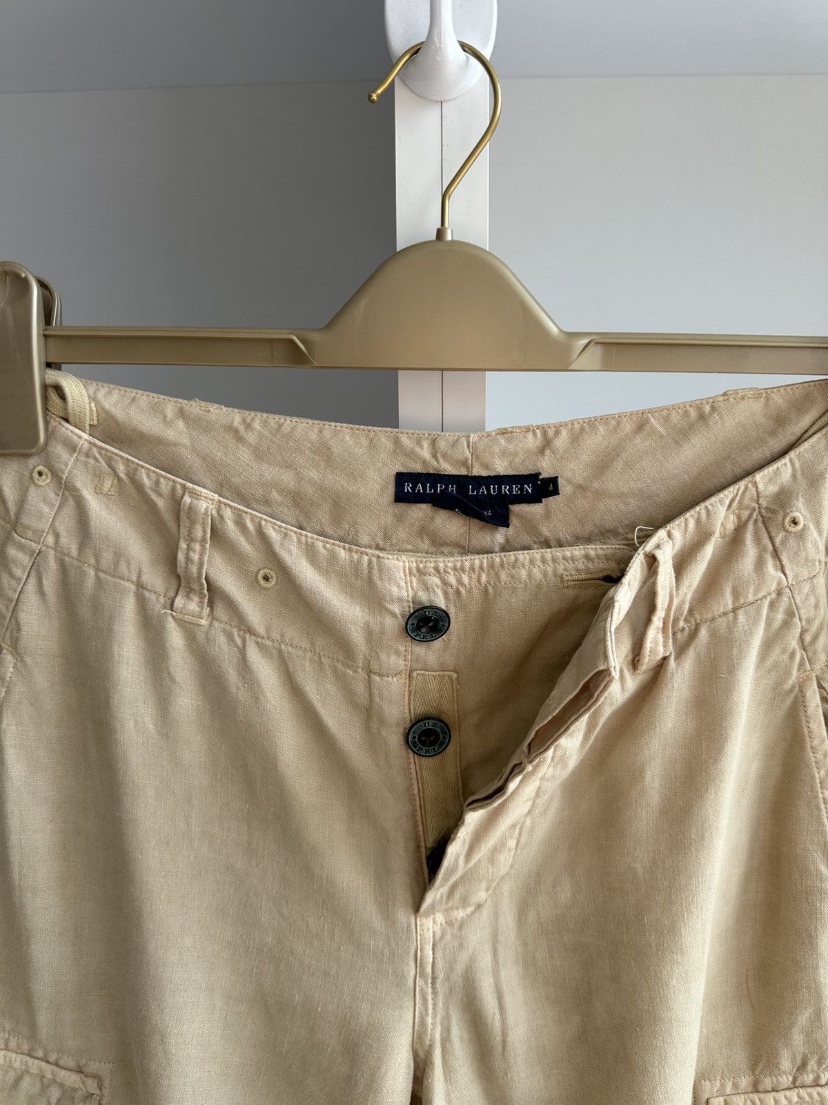 Vintage Vintage Polo Ralph Lauren Woman Linen Cargo Pants Size 30" / US 8 / IT 44 - 11 Thumbnail